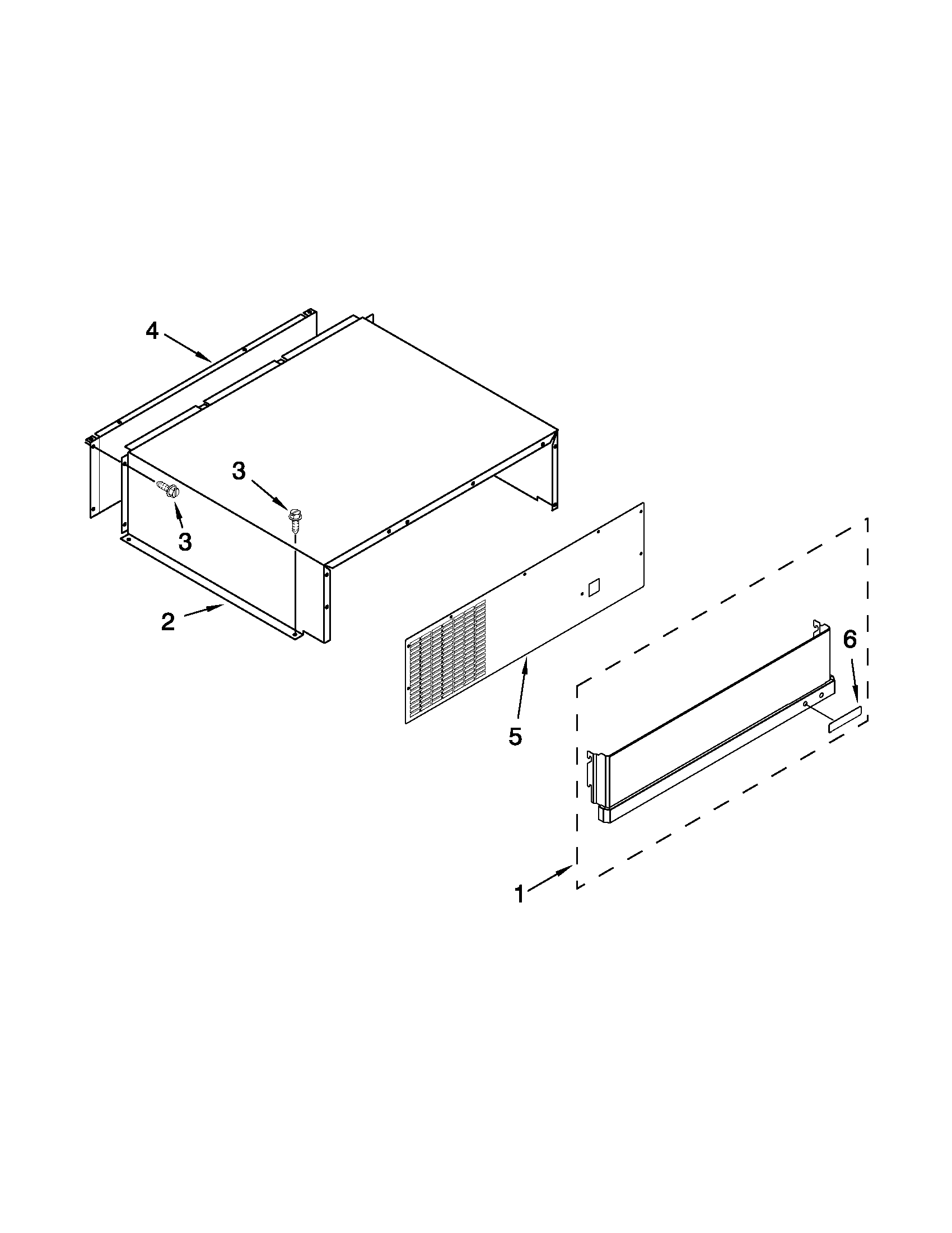 Jenn-Air JS42PPDUDB16 top grille and unit cover parts diagram