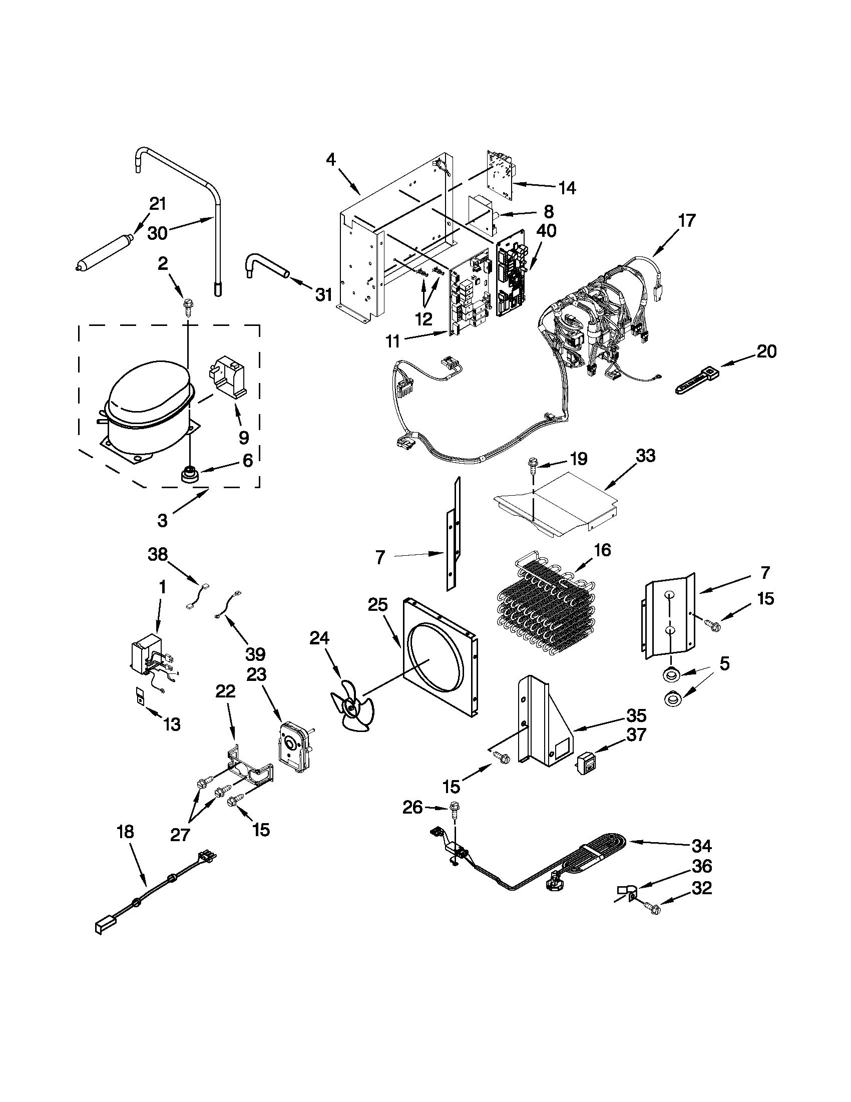 Jenn-Air JS42PPDUDB16 upper unit parts diagram