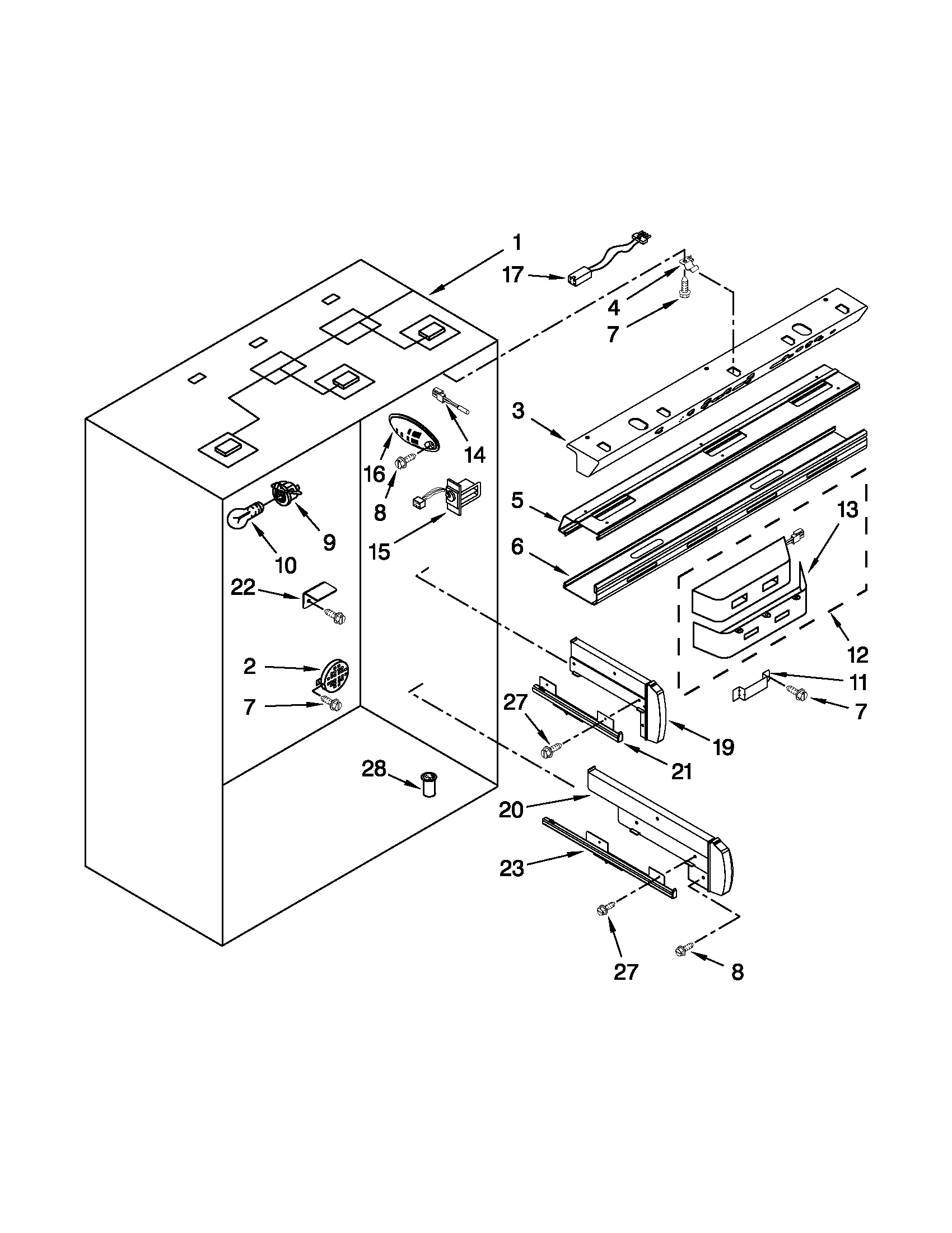 Jenn-Air JB36SSFXRA02 refrigerator liner parts diagram