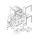 KitchenAid KUDS30IXSS0 tub and frame parts diagram