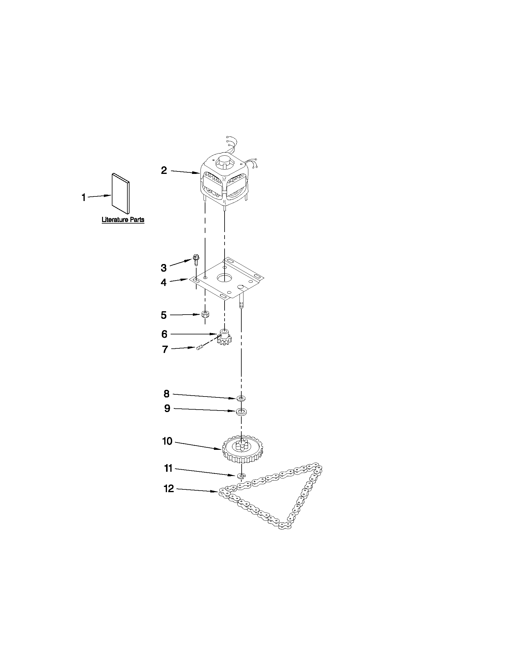 KitchenAid KUCS03CTSS2 motor and drive parts diagram