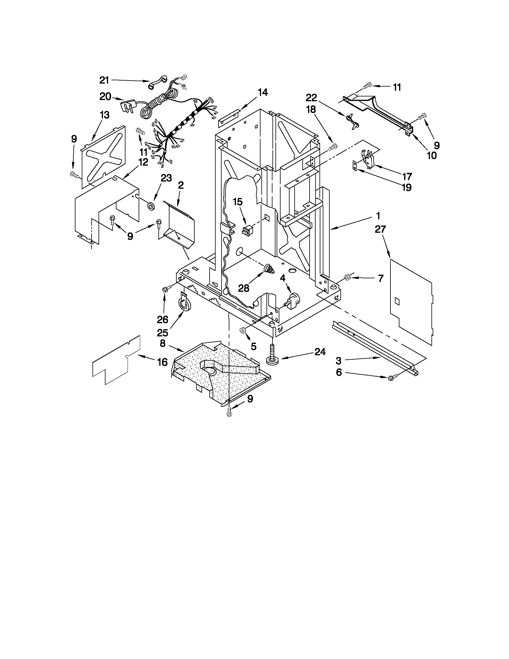 KitchenAid KUCS03CTSS2 frame parts diagram