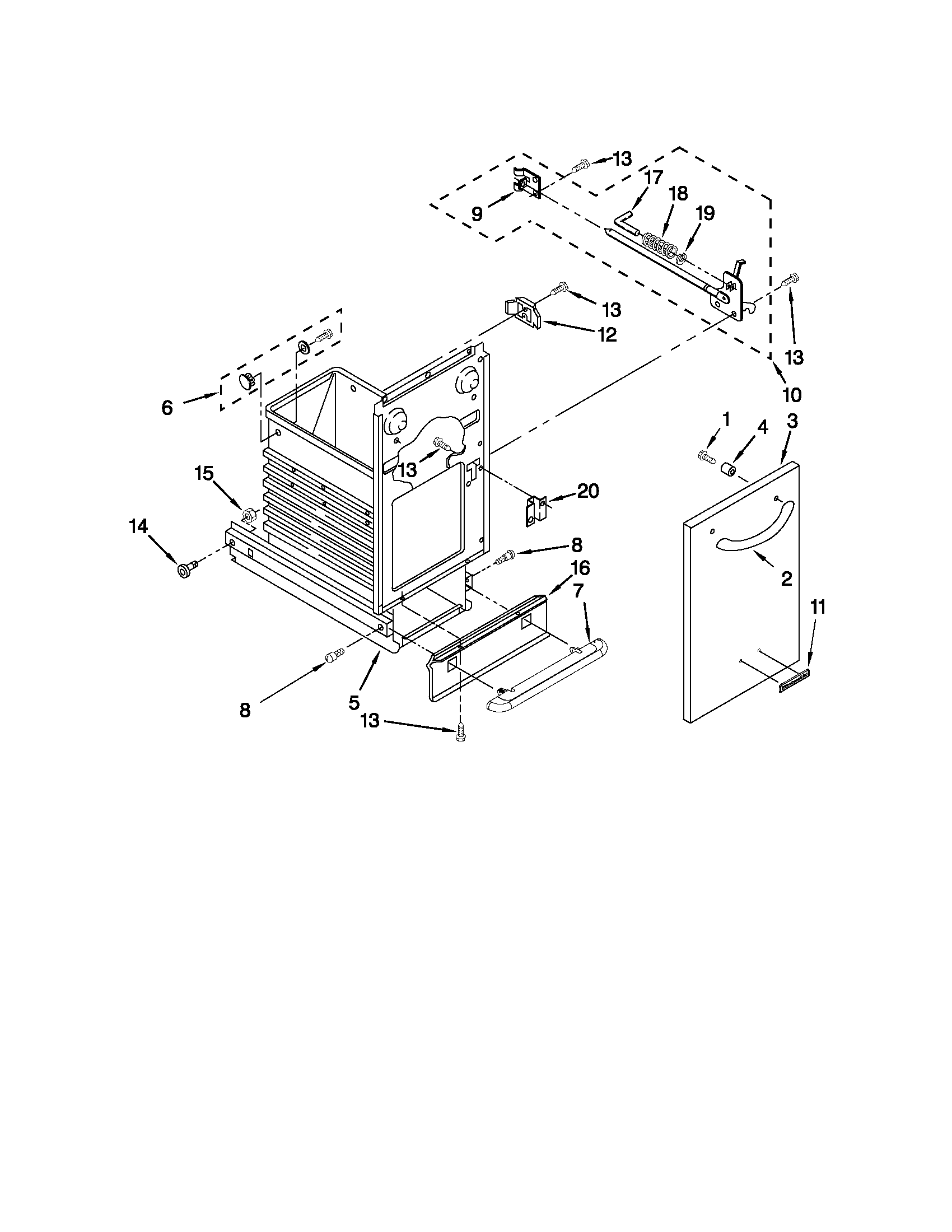 KitchenAid KUCS03CTSS2 container parts diagram