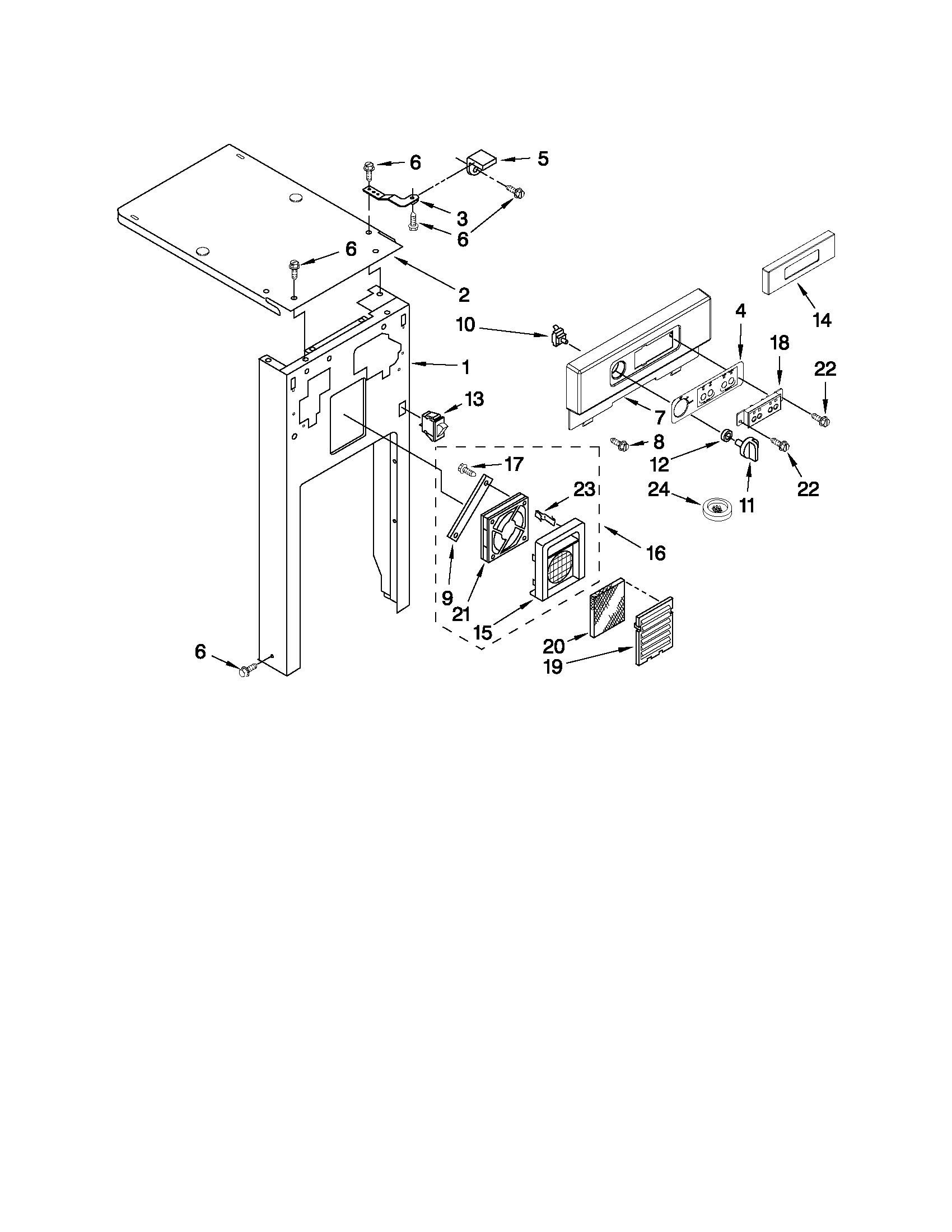 KitchenAid KUCS03CTSS2 control panel parts diagram