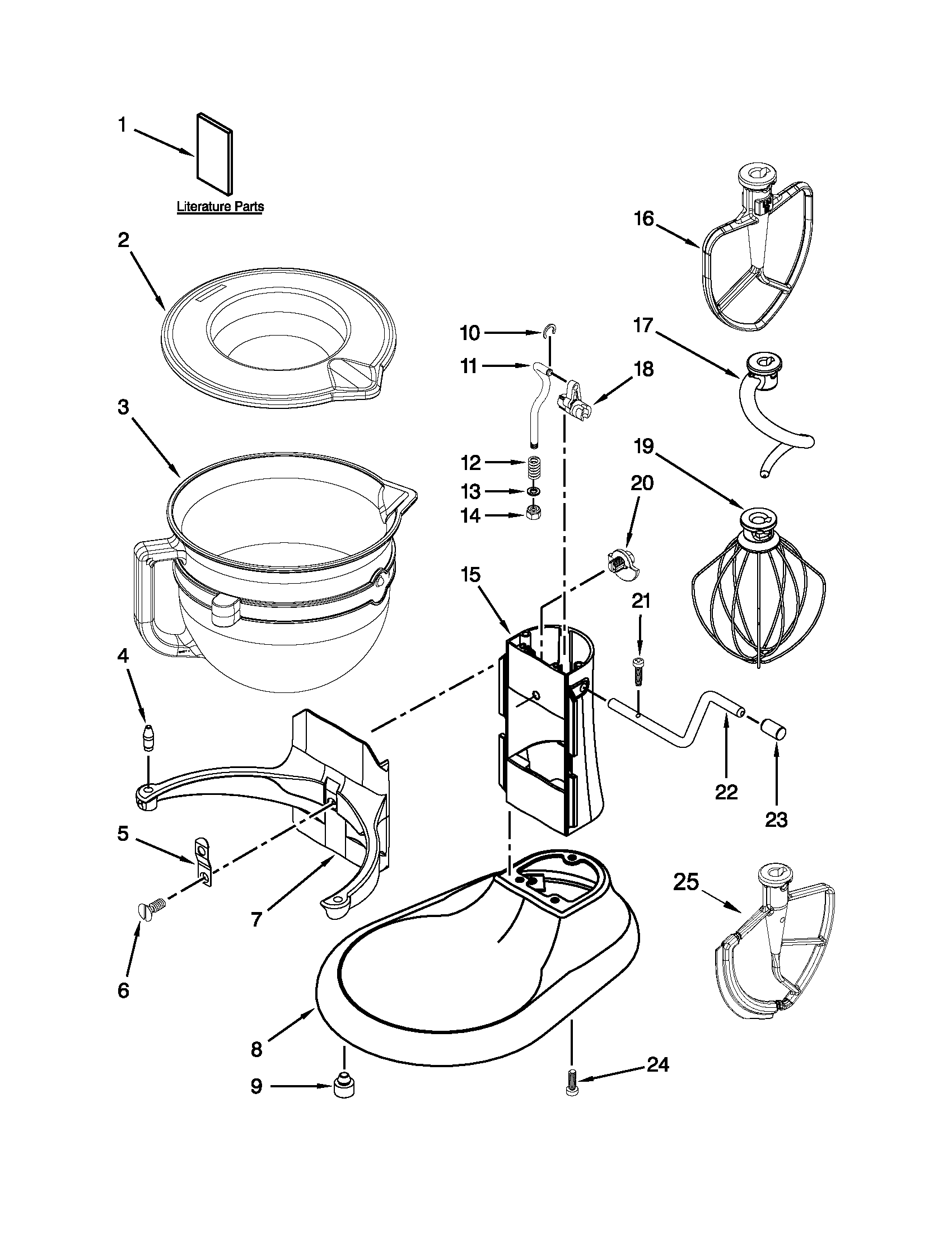 KitchenAid KF26M2XGA5 base and pedestal unit diagram