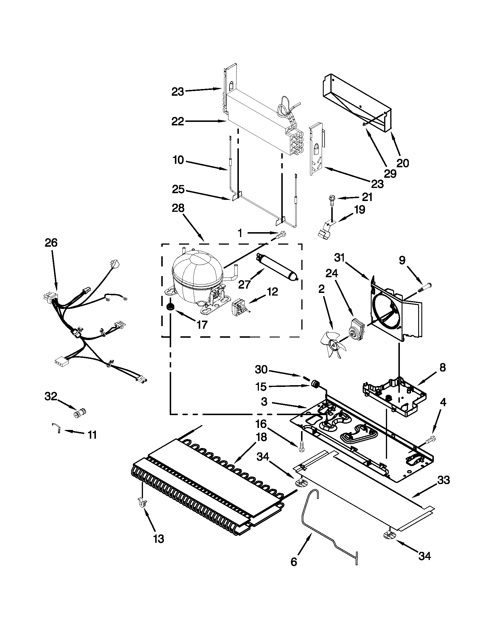 KitchenAid KFIS27CXMS5 unit parts diagram