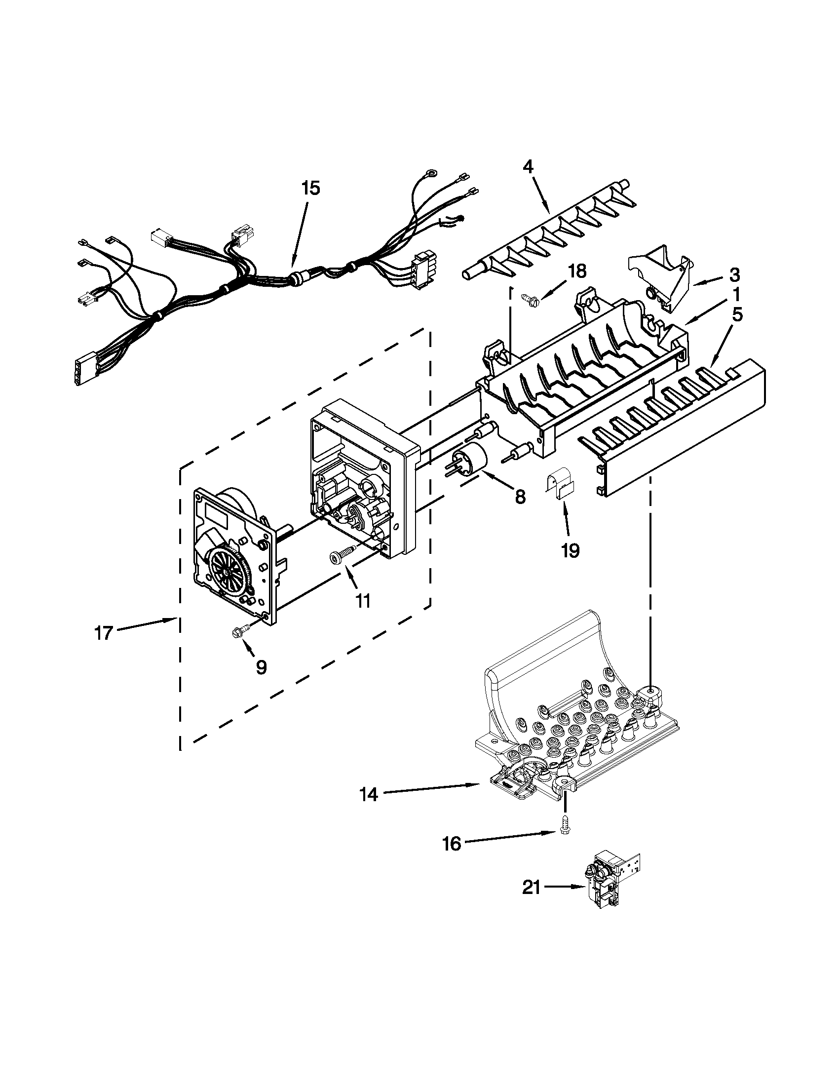KitchenAid KFIS27CXMS5 icemaker parts diagram