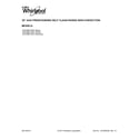 Whirlpool GGG388LXB03 cover sheet diagram
