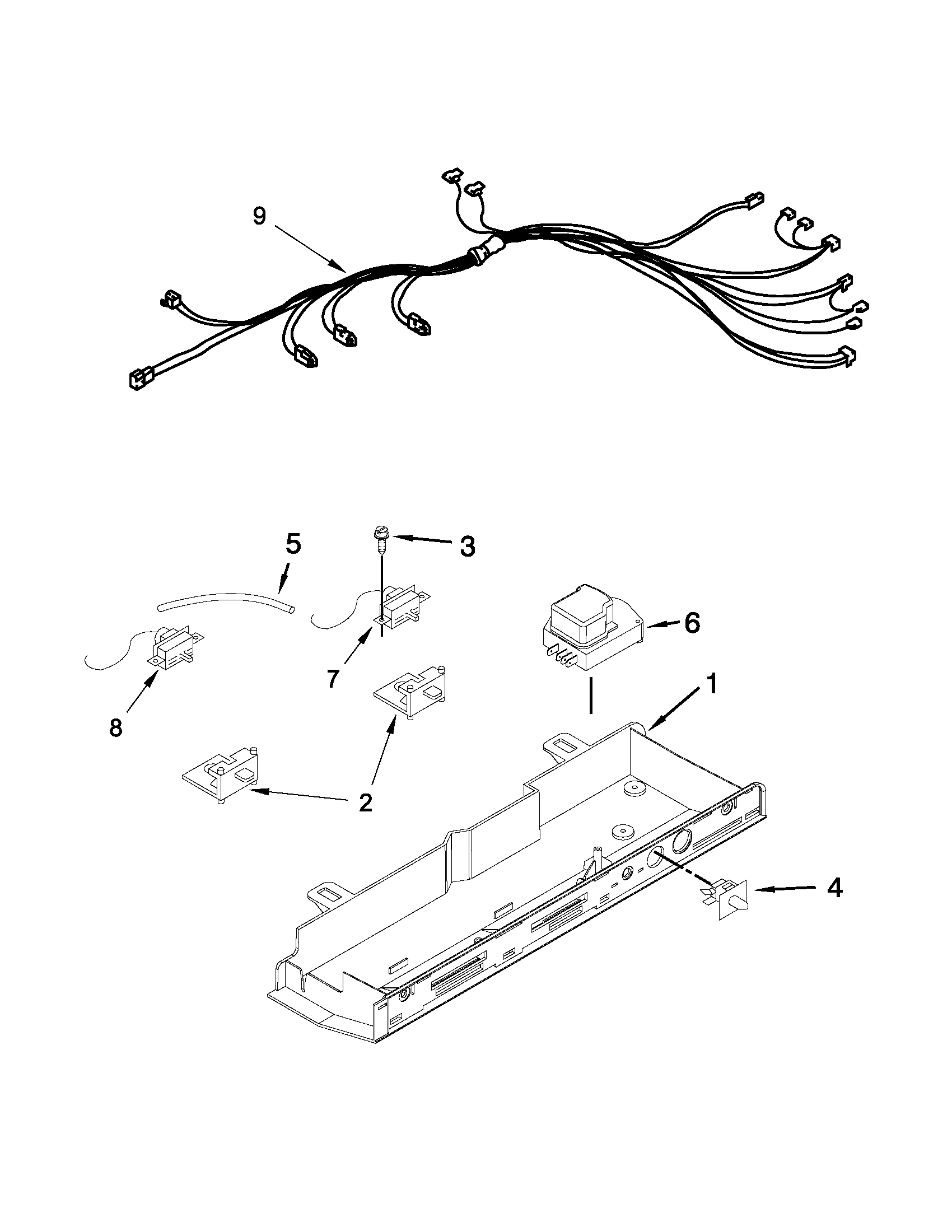Whirlpool 5WRS22KNBF00 control box parts diagram