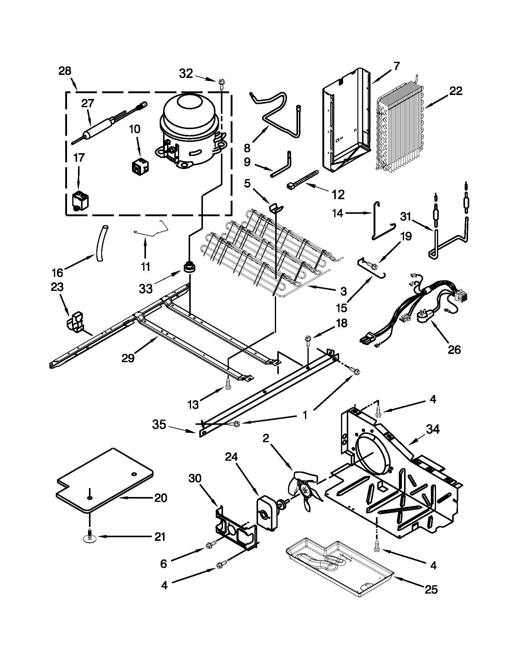 Whirlpool 5WRS22KNBF00 unit parts diagram