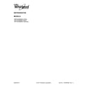 Whirlpool WRF532SMBM00 cover sheet diagram