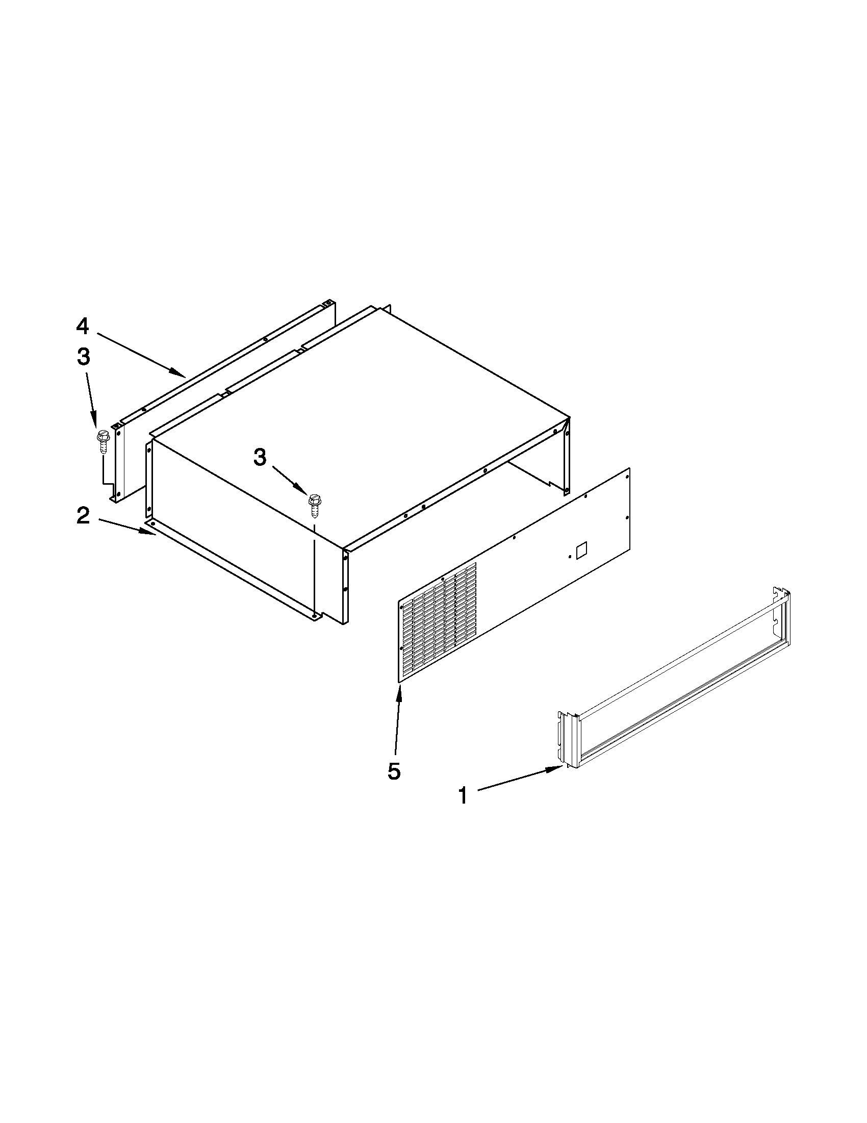 KitchenAid KSSO48FTX16 top grille and unit cover parts diagram