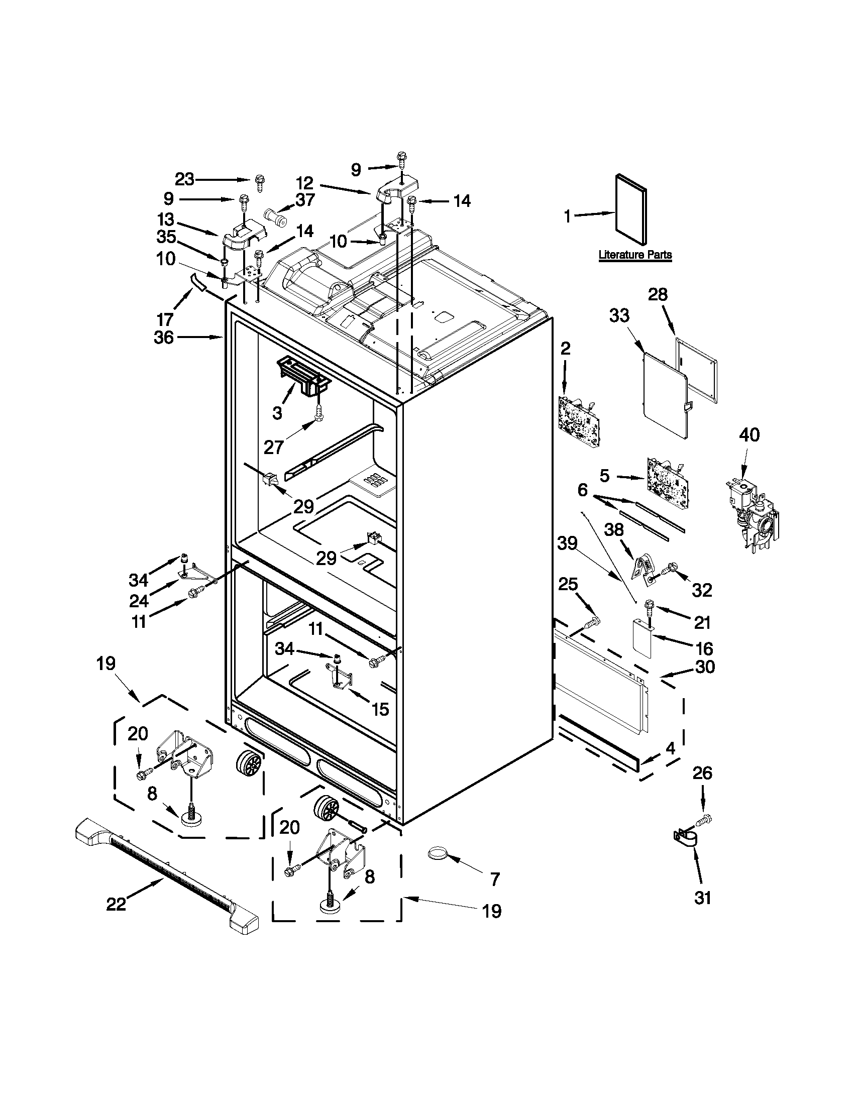 Maytag MFT2672AEW11 cabinet parts diagram