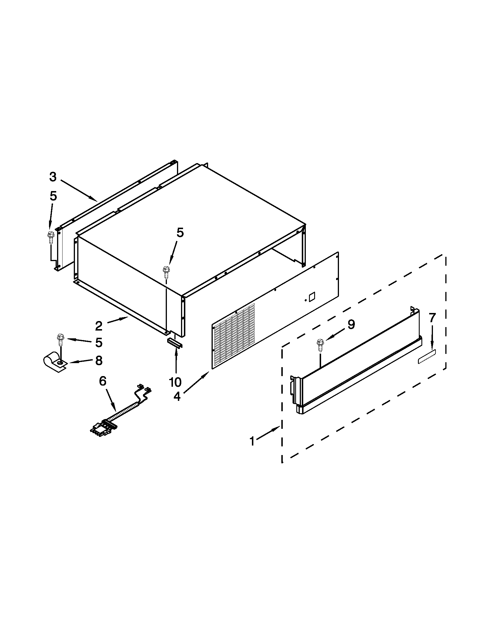 Jenn-Air JF42SSFXDA02 top grille and unit cover parts diagram