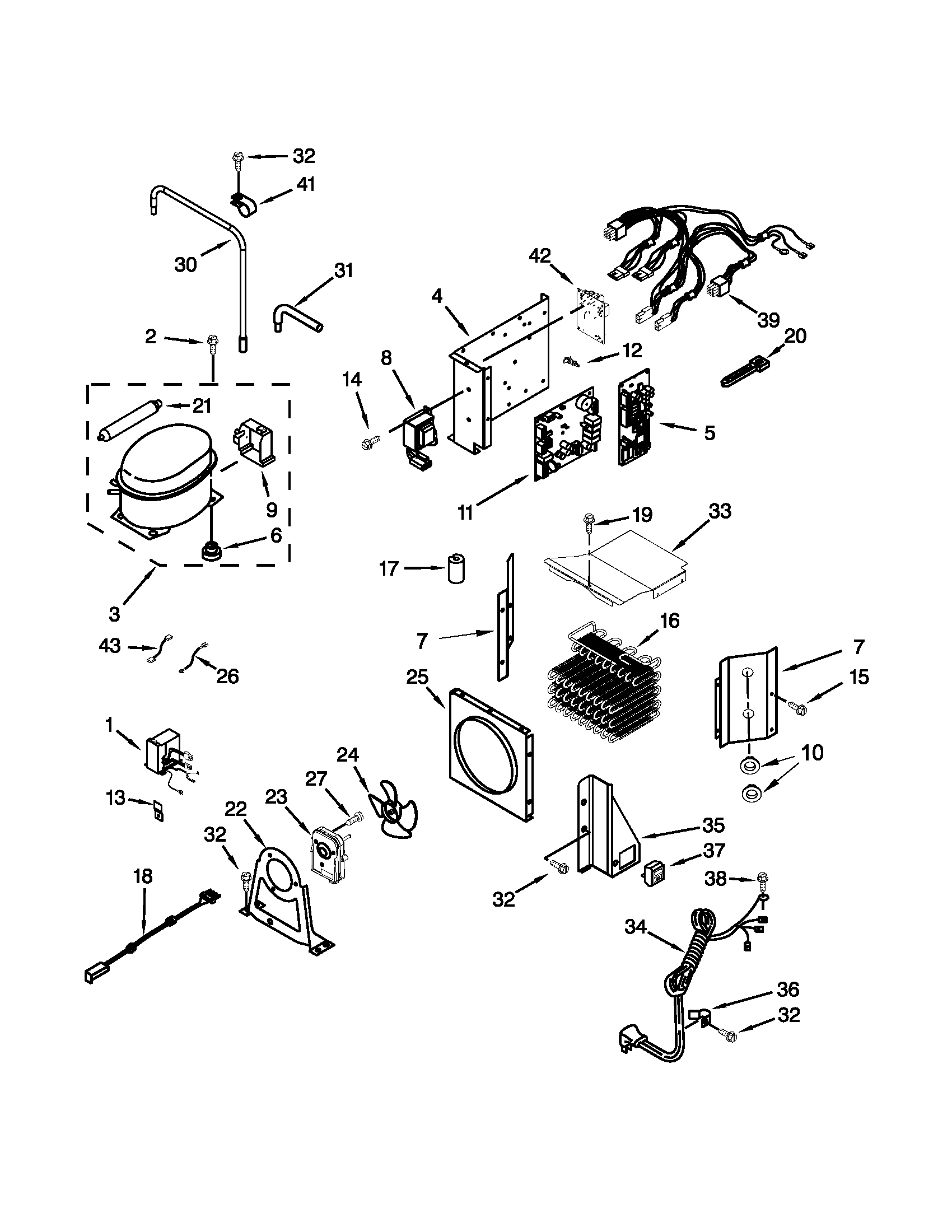 Jenn-Air JF42SSFXDA02 upper unit parts diagram