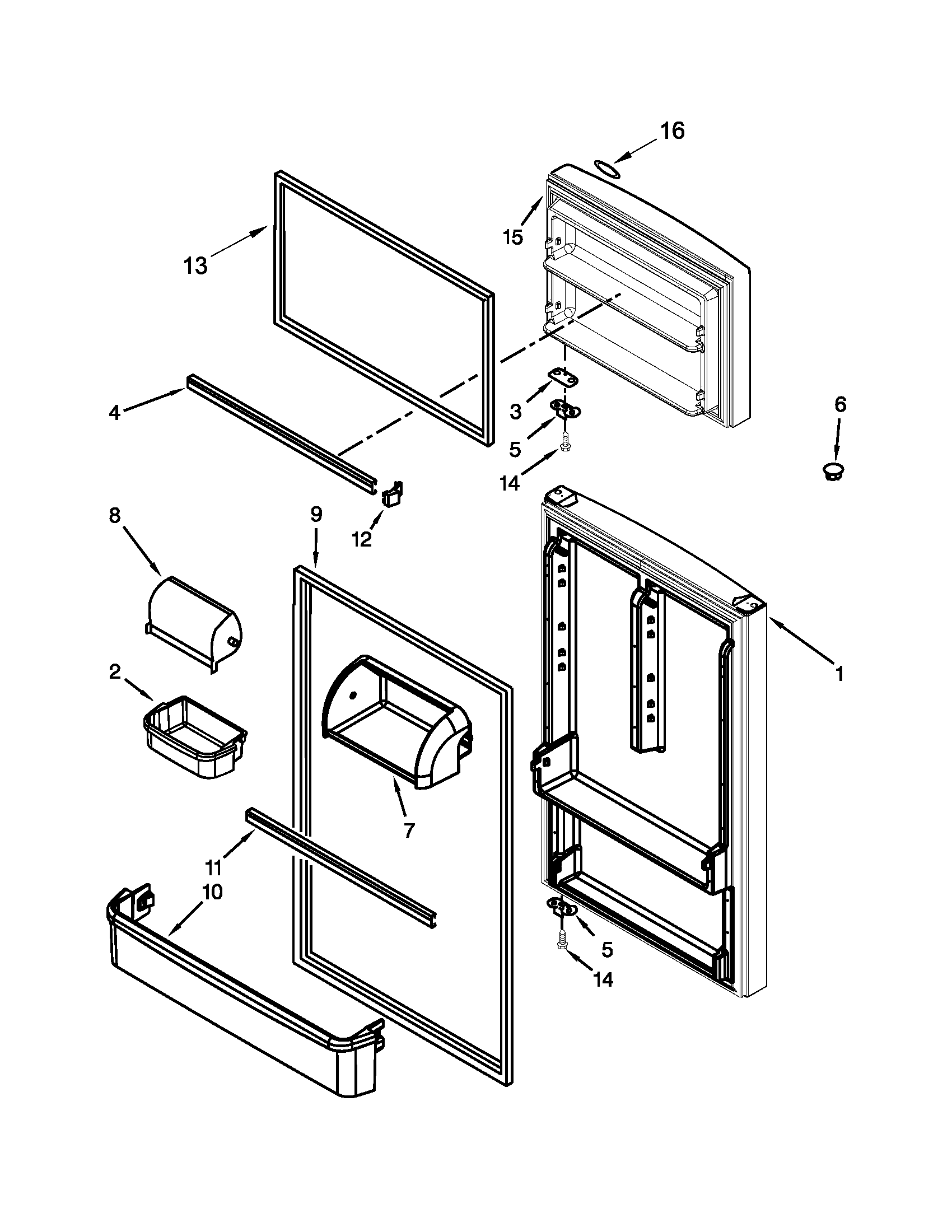 Maytag M8RXEGMAB02 door parts diagram