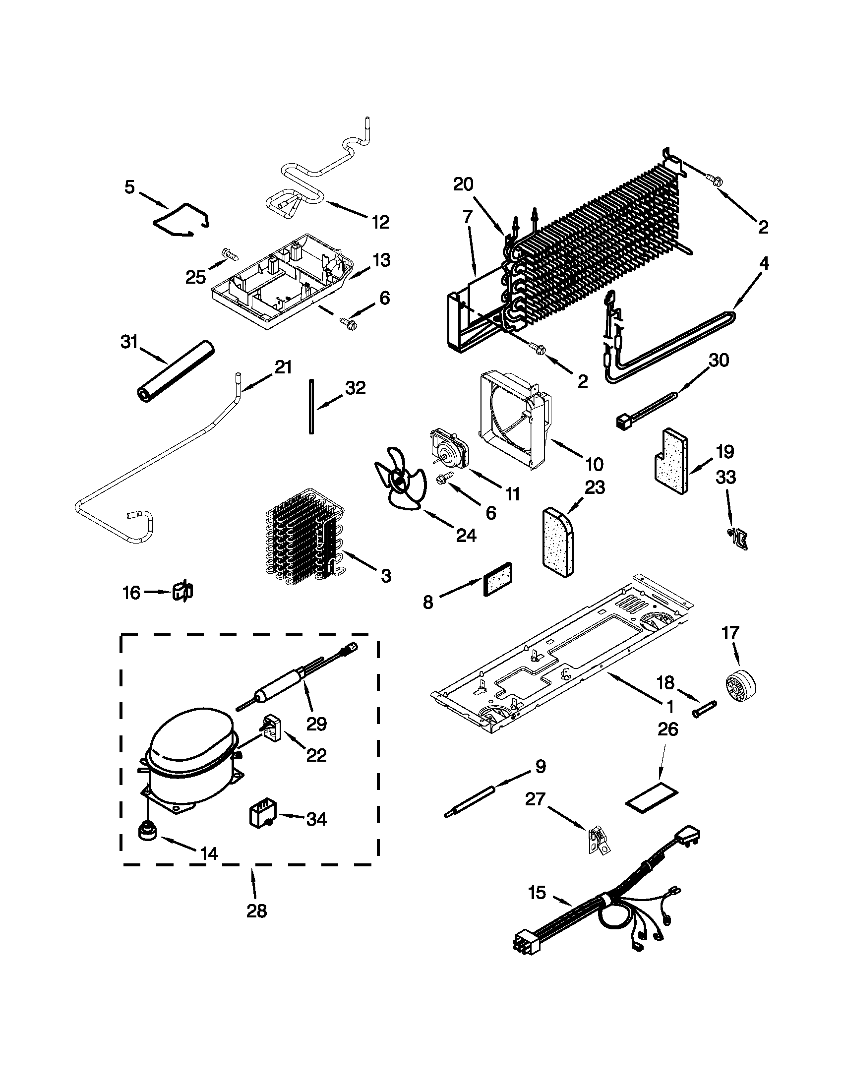 Maytag M8RXEGMAB02 unit parts diagram