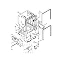 KitchenAid KUDS30FXWHA tub and frame parts diagram