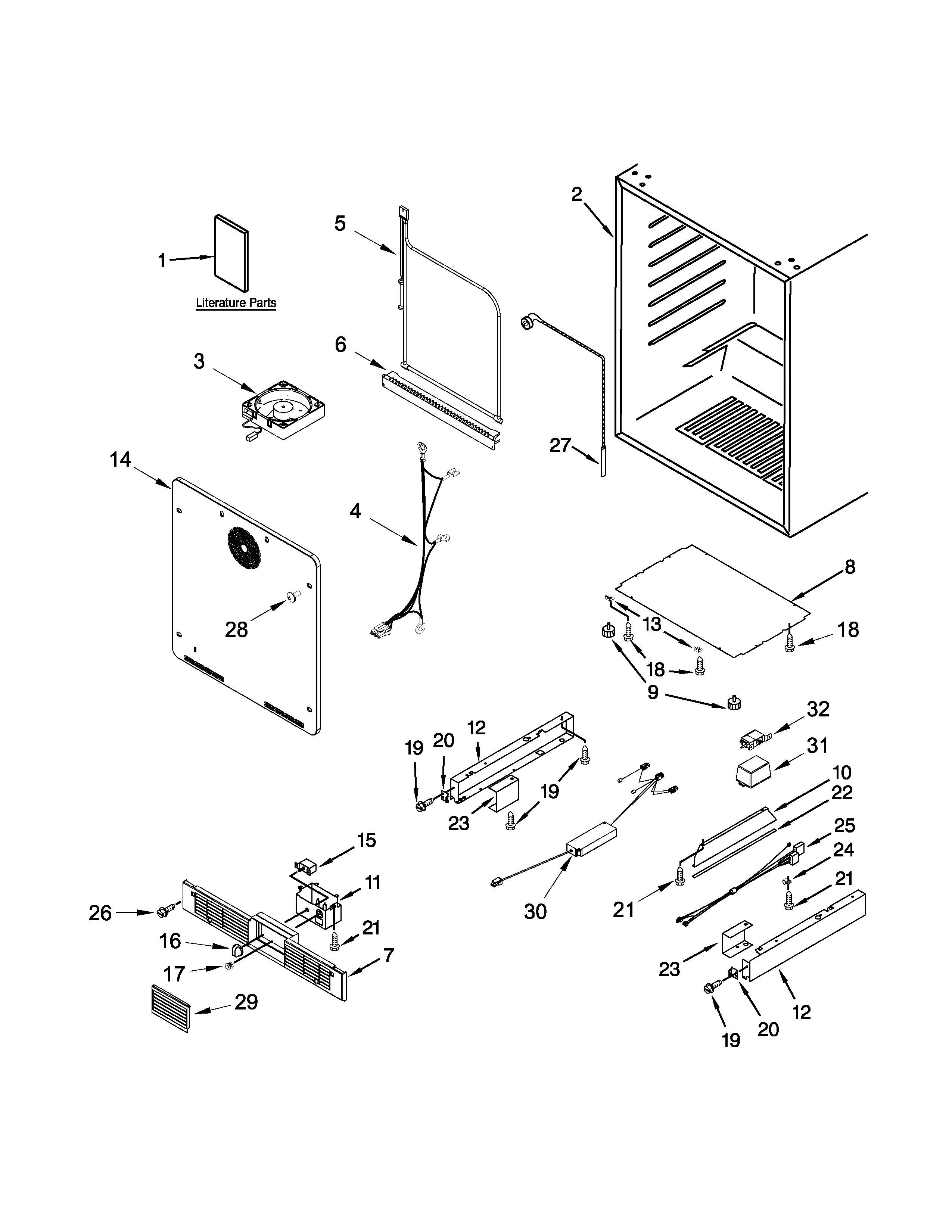 Jenn-Air JUR24FRARS00 cabinet parts diagram