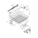 Jenn-Air JDB8500AWF3 upper rack and track parts diagram