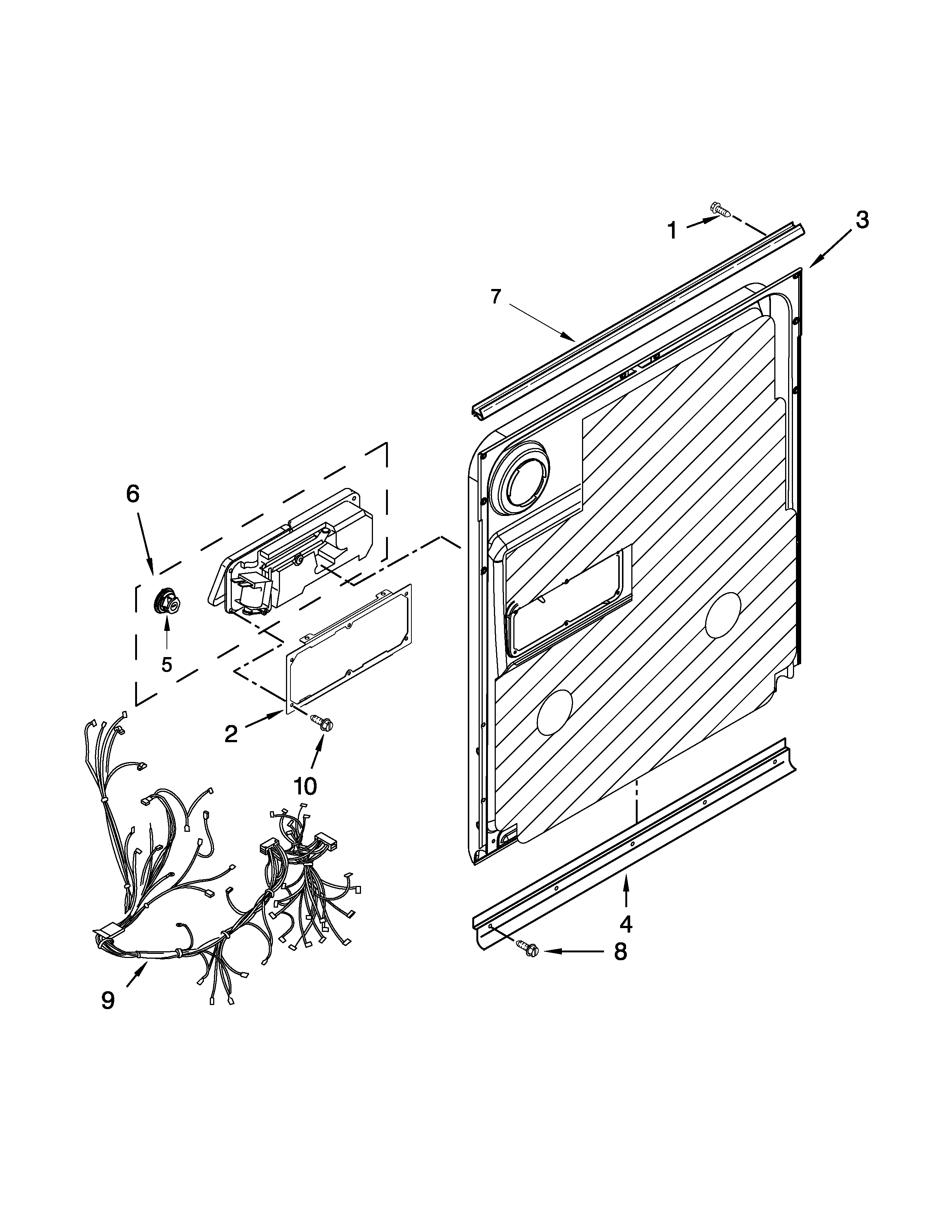 Maytag MDB7749SBB3 inner door parts diagram