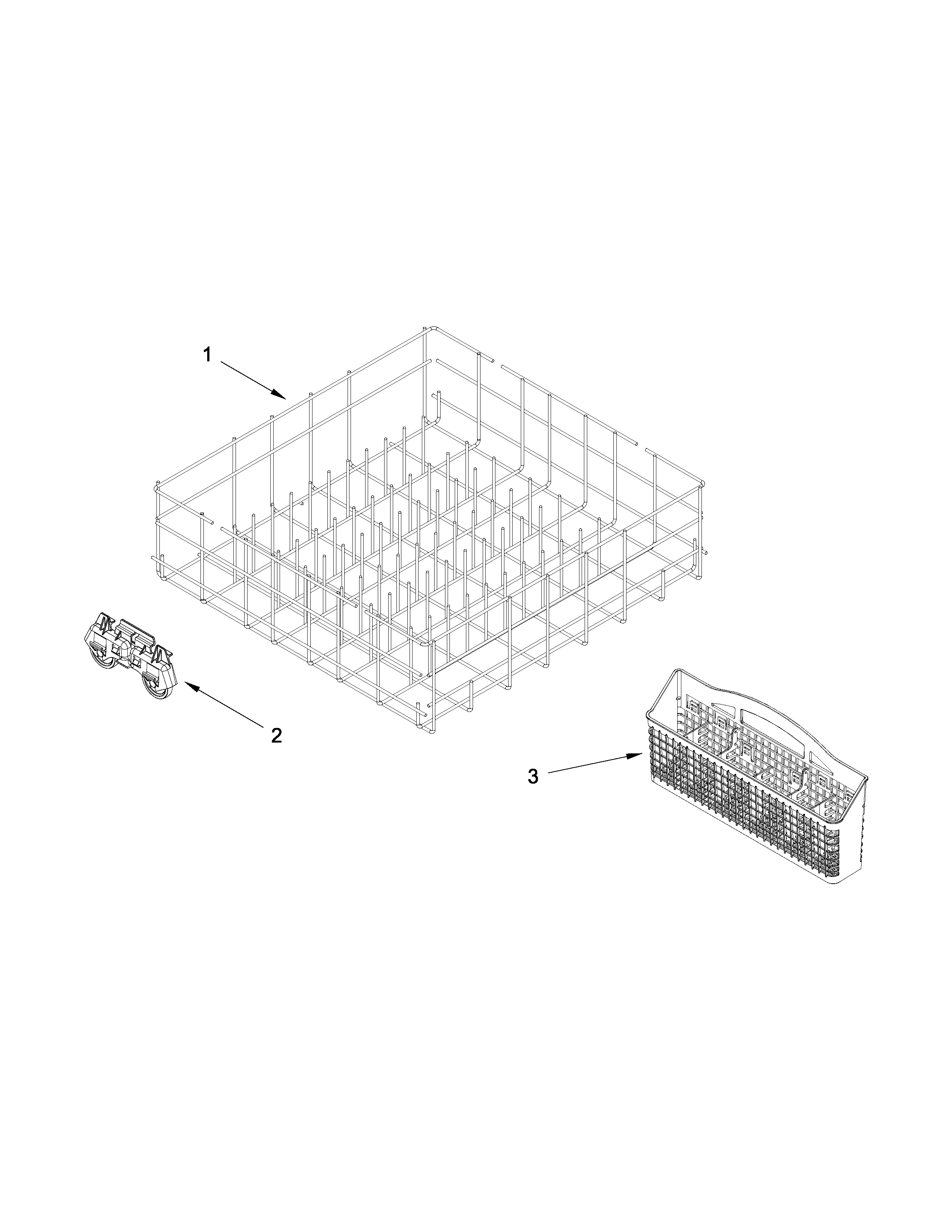 Maytag MDB7749SBB3 lower rack parts diagram