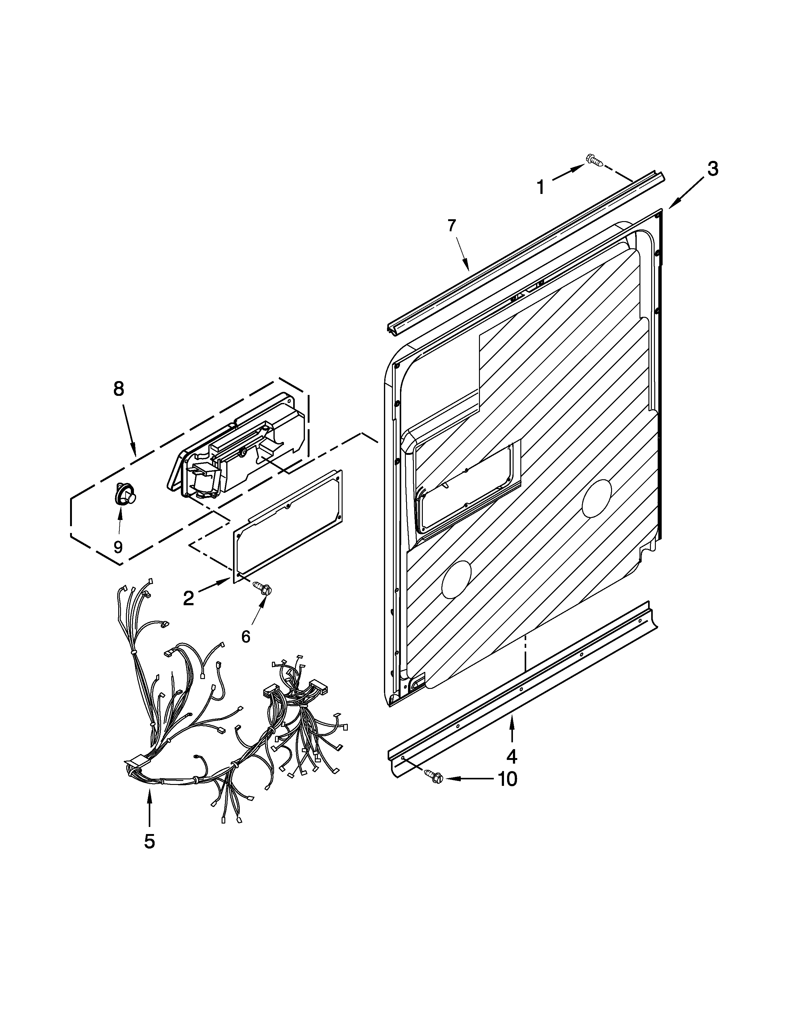 Maytag MDB8949SBB3 inner door parts diagram