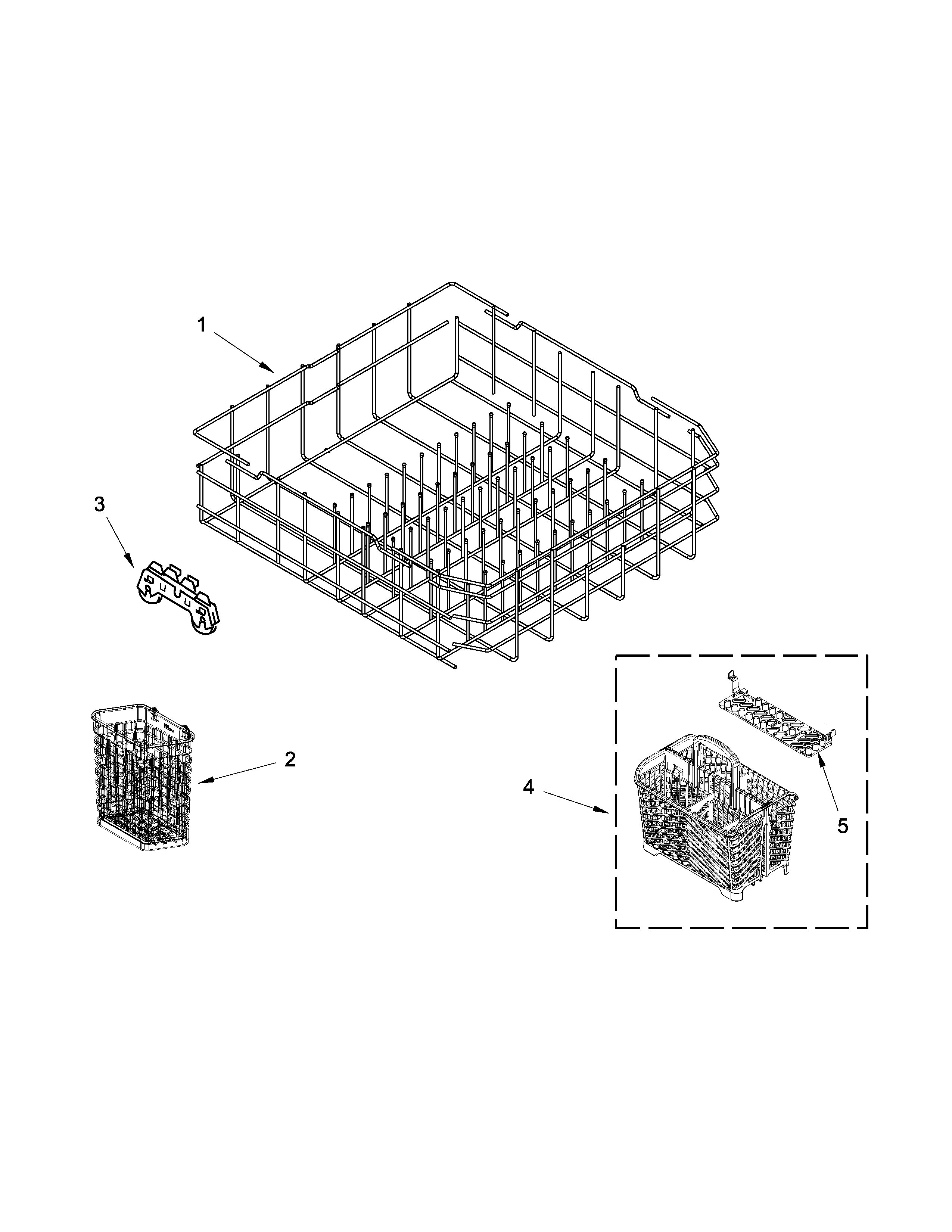 Maytag MDB8949SBB3 lower rack parts diagram