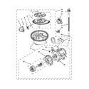 KitchenAid KUDS35FXSSA pump and motor parts diagram