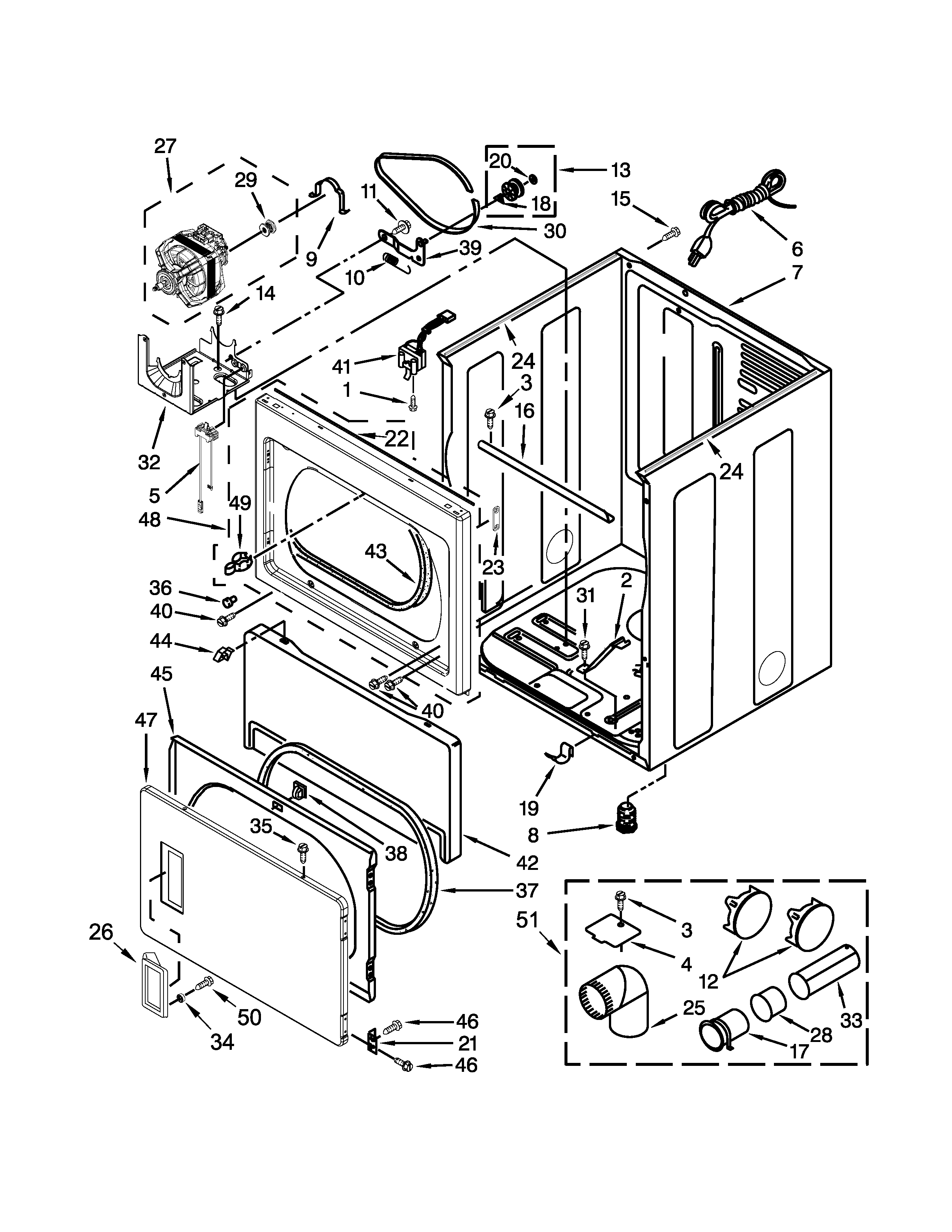 Maytag 7MMGDX600BW0 cabinet parts diagram