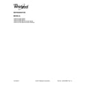 Whirlpool GX5FHTXVB00 cover sheet diagram