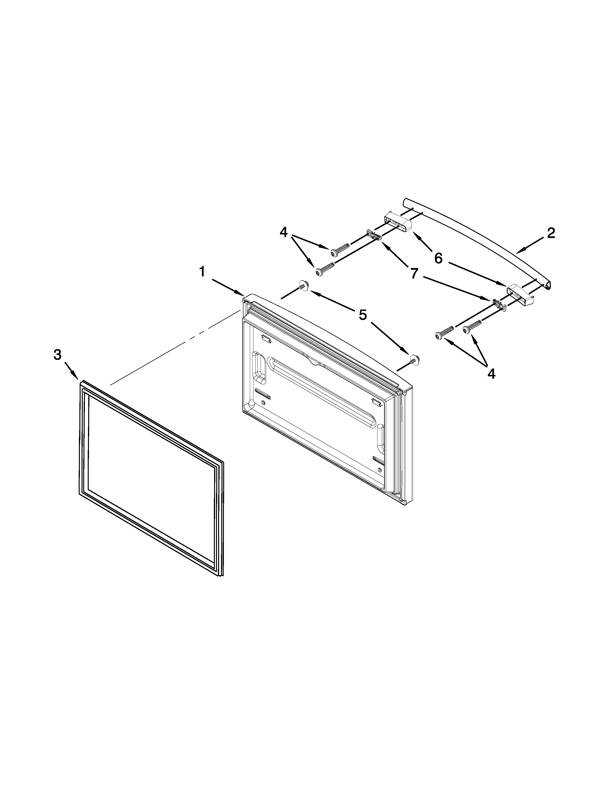 Whirlpool GX5FHTXVY00 freezer door parts diagram