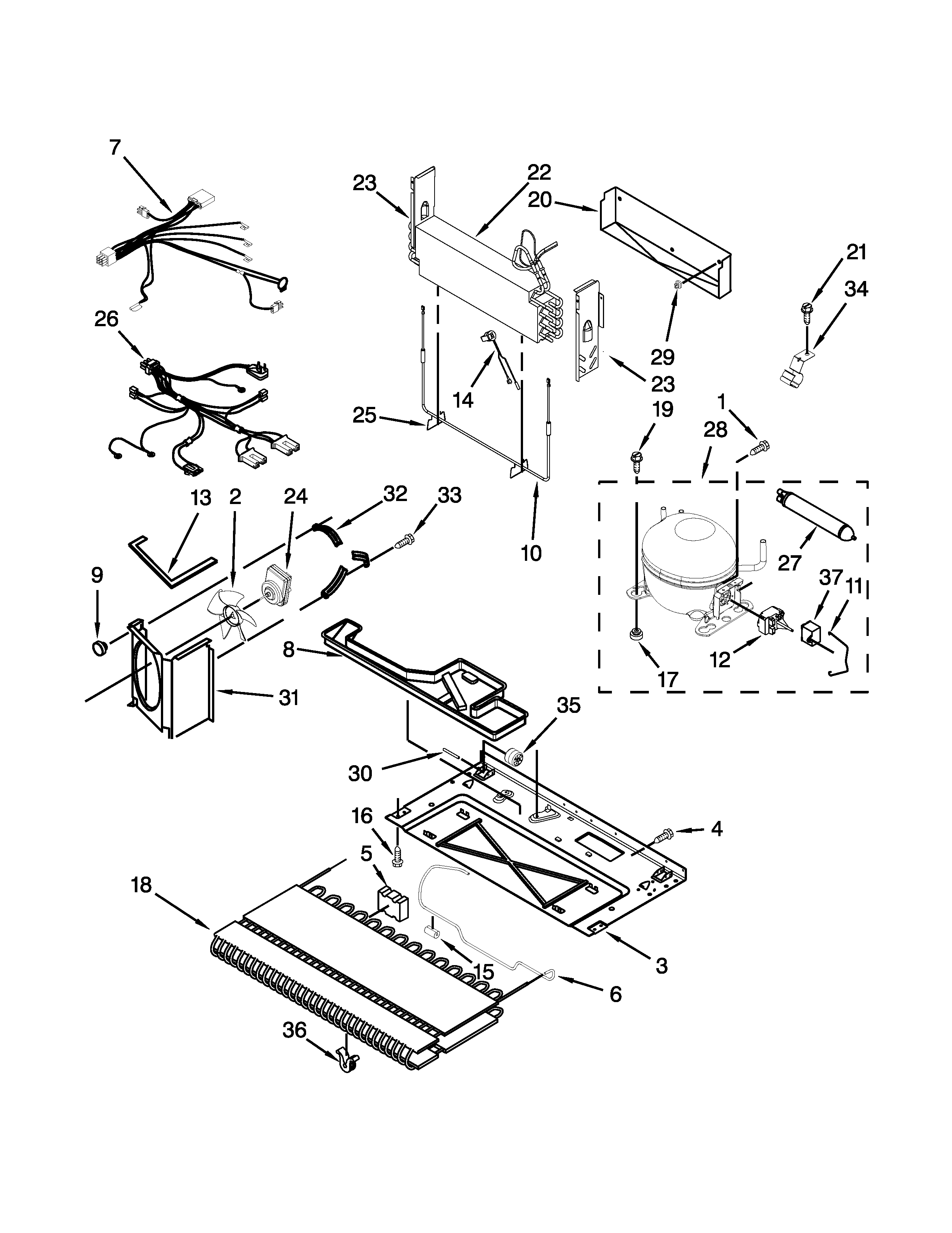 Whirlpool GX5FHTXVY00 unit parts diagram