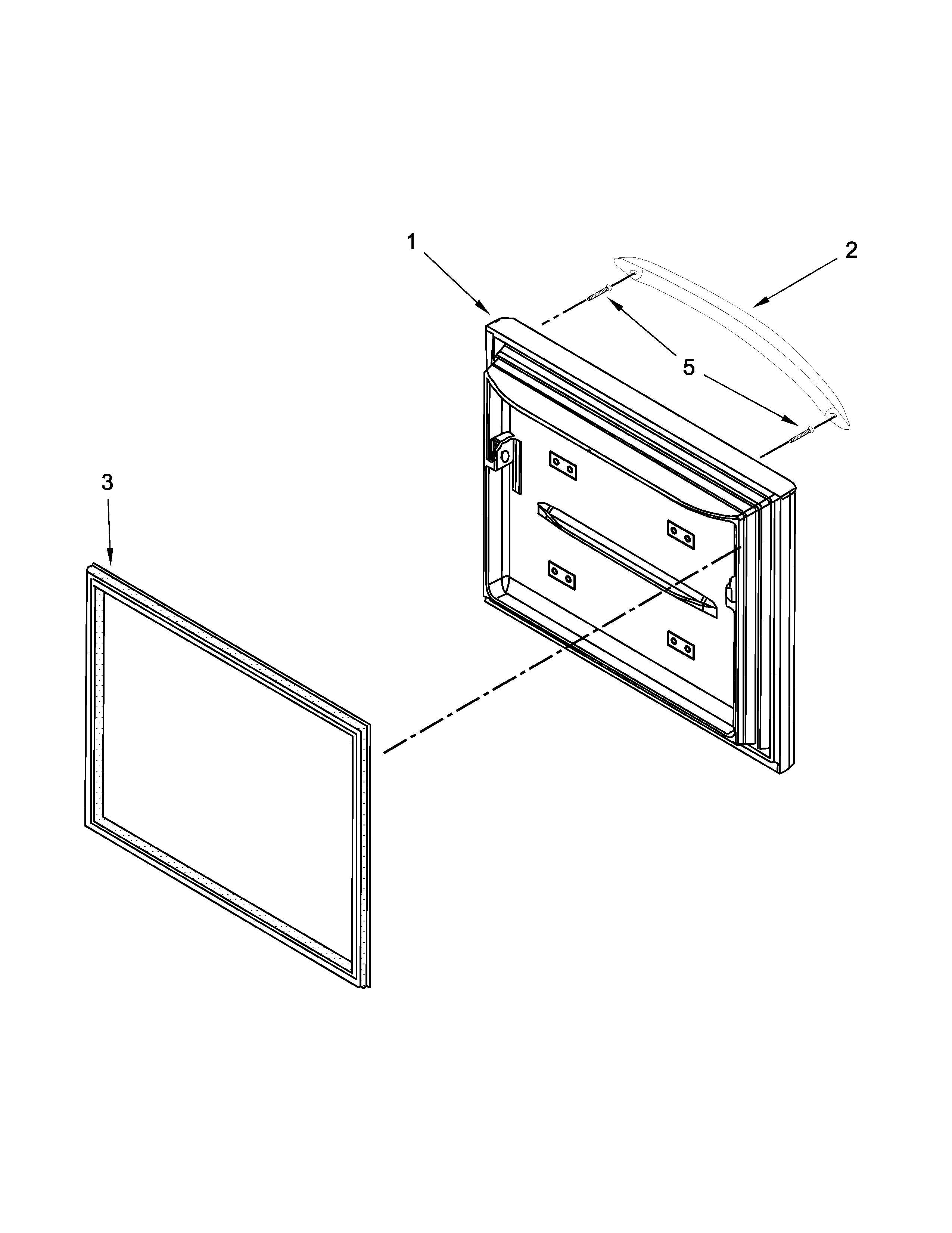 KitchenAid KBFS22EWWH5 freezer door parts diagram