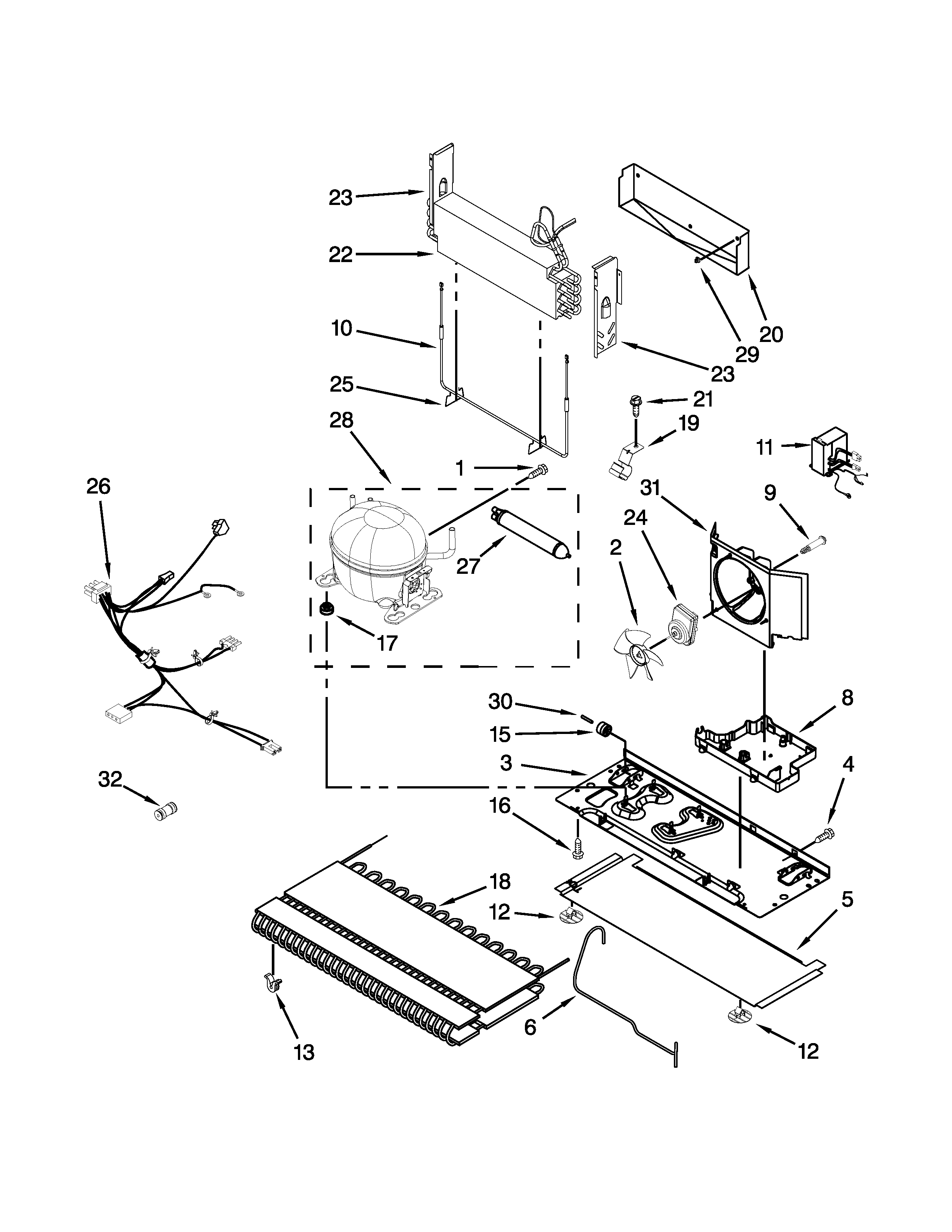 Maytag MFT2771XEW0 unit parts diagram