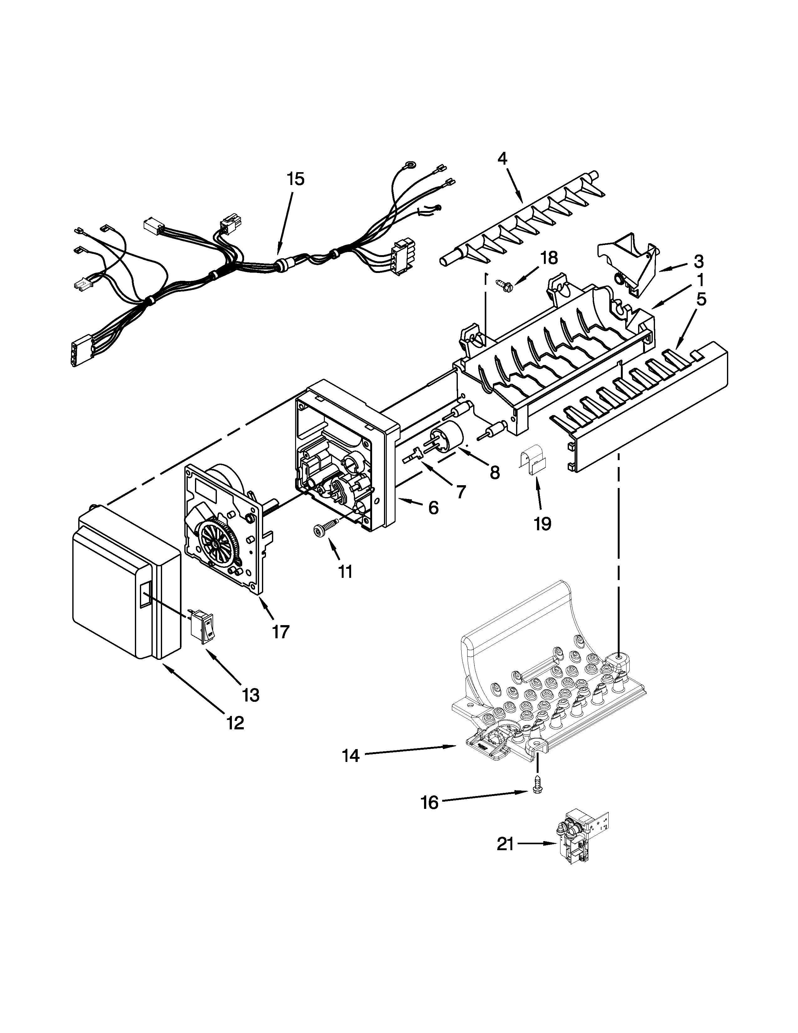 Maytag MFT2771XEW0 icemaker parts diagram