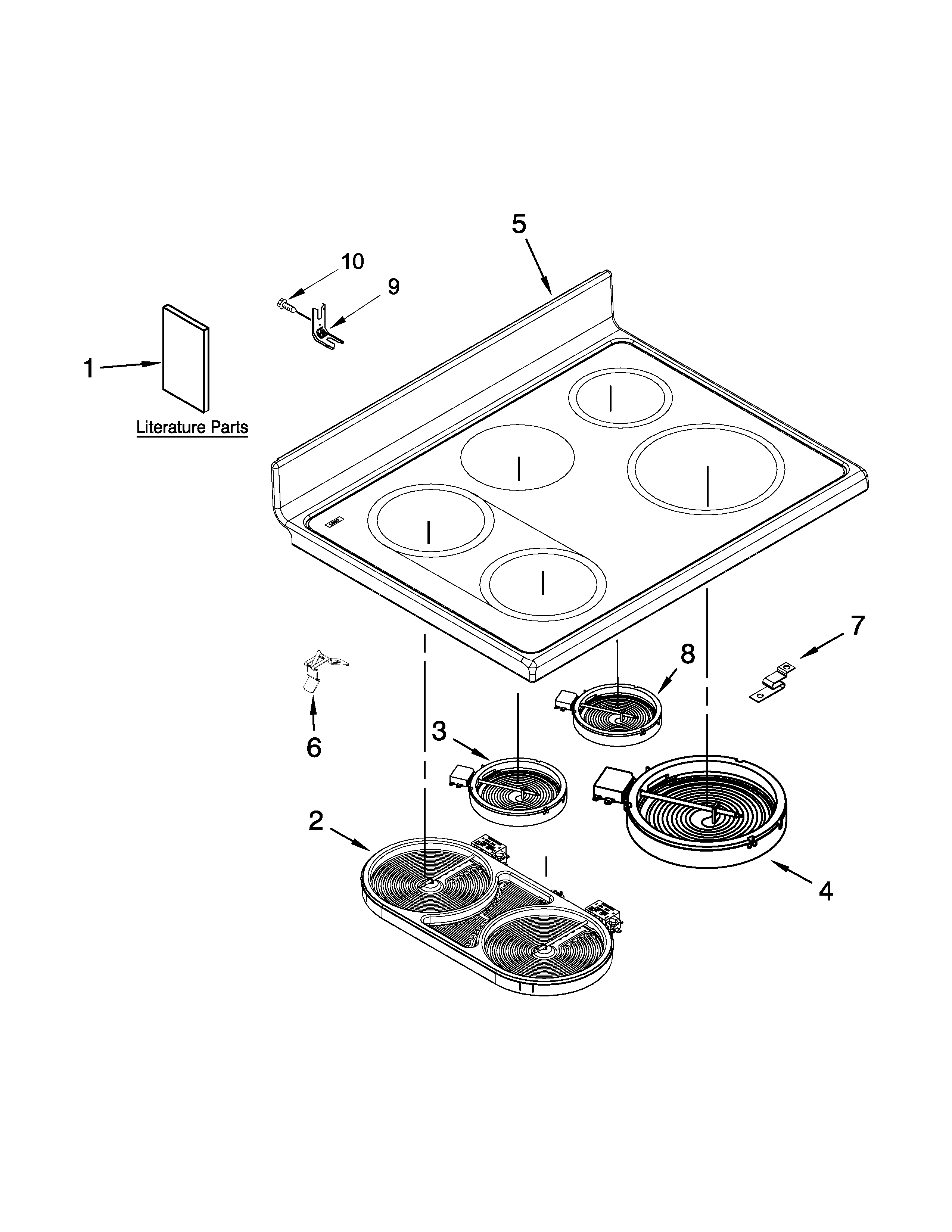 Maytag MET8775XB01 cooktop parts diagram