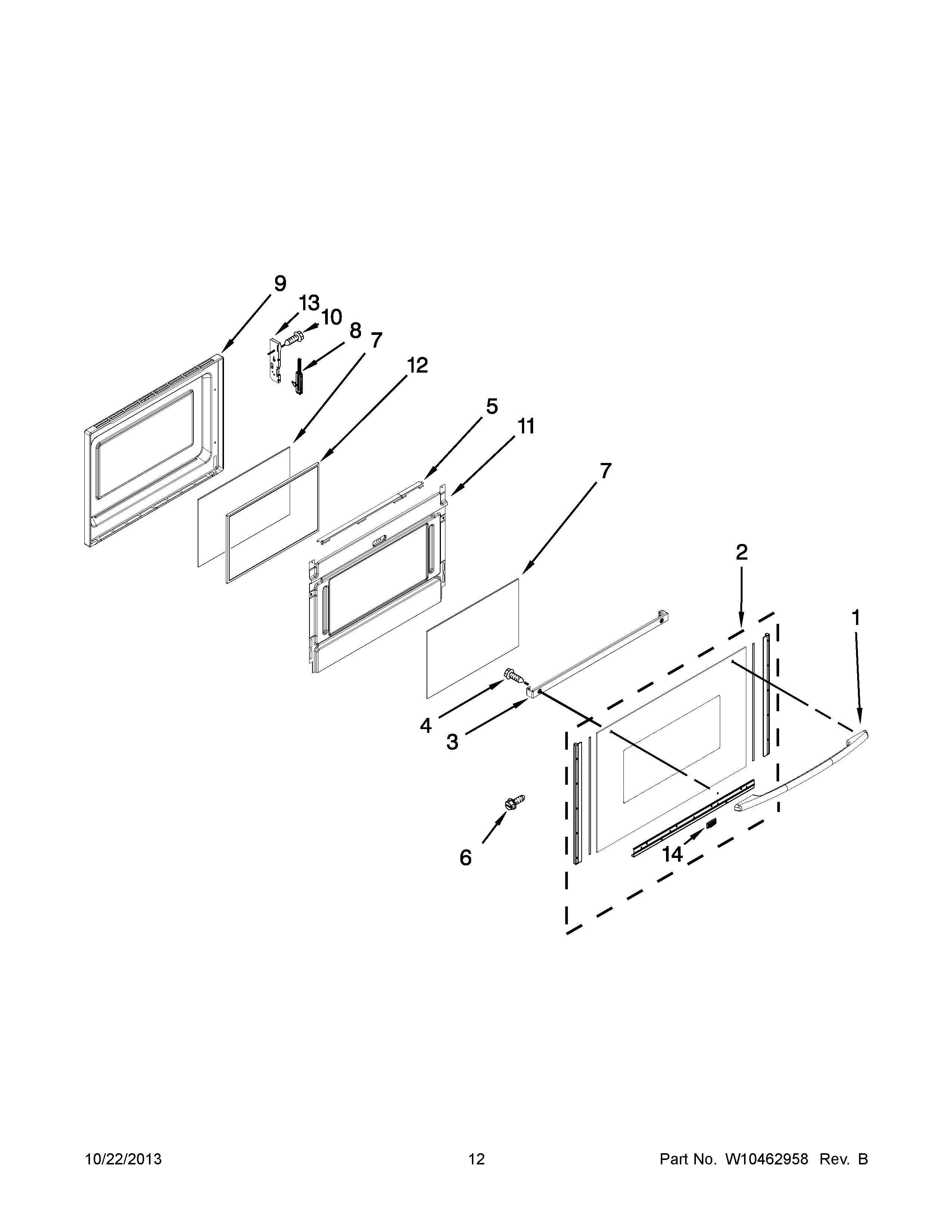 Maytag MET8775XB01 lower door parts diagram
