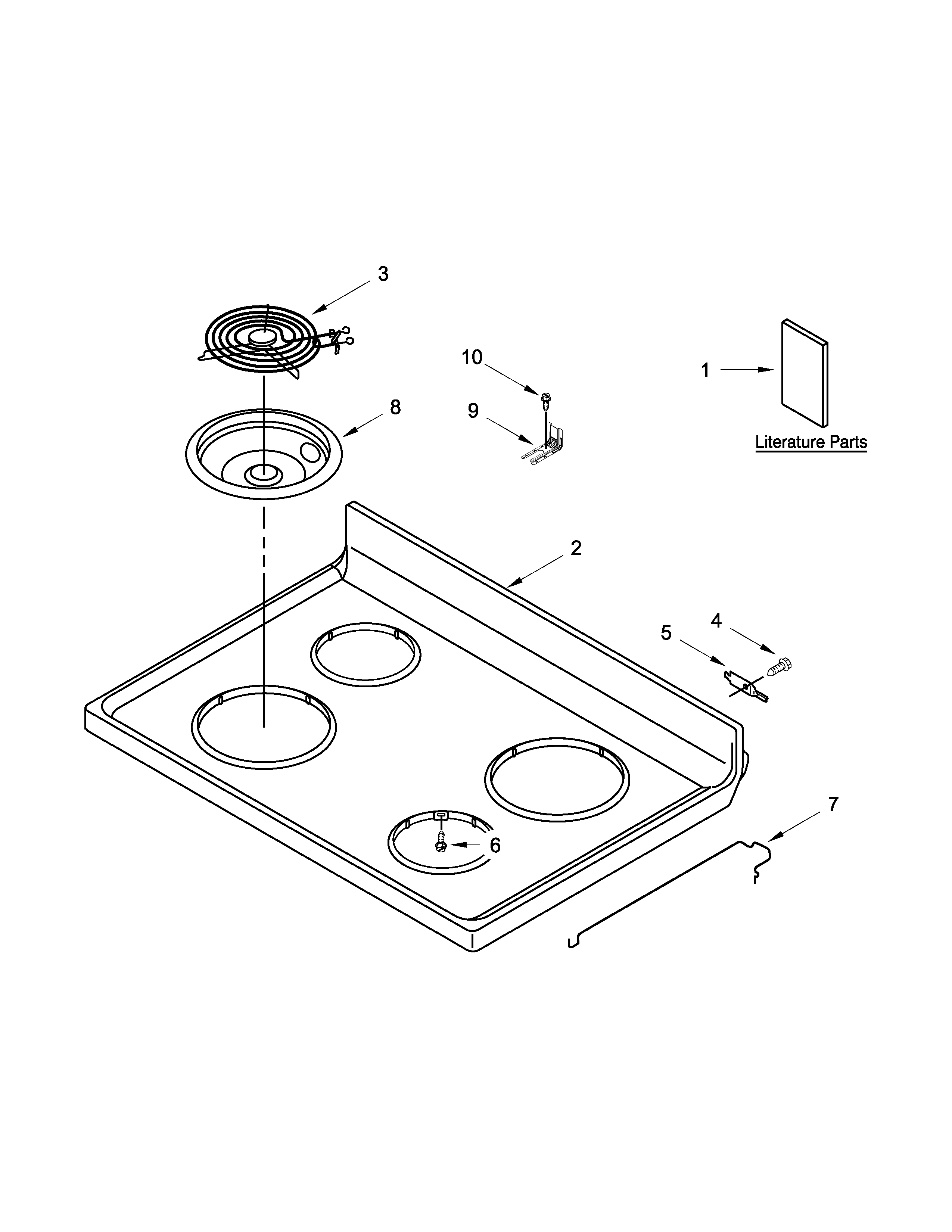 Maytag YMER7660WS2 cooktop parts diagram