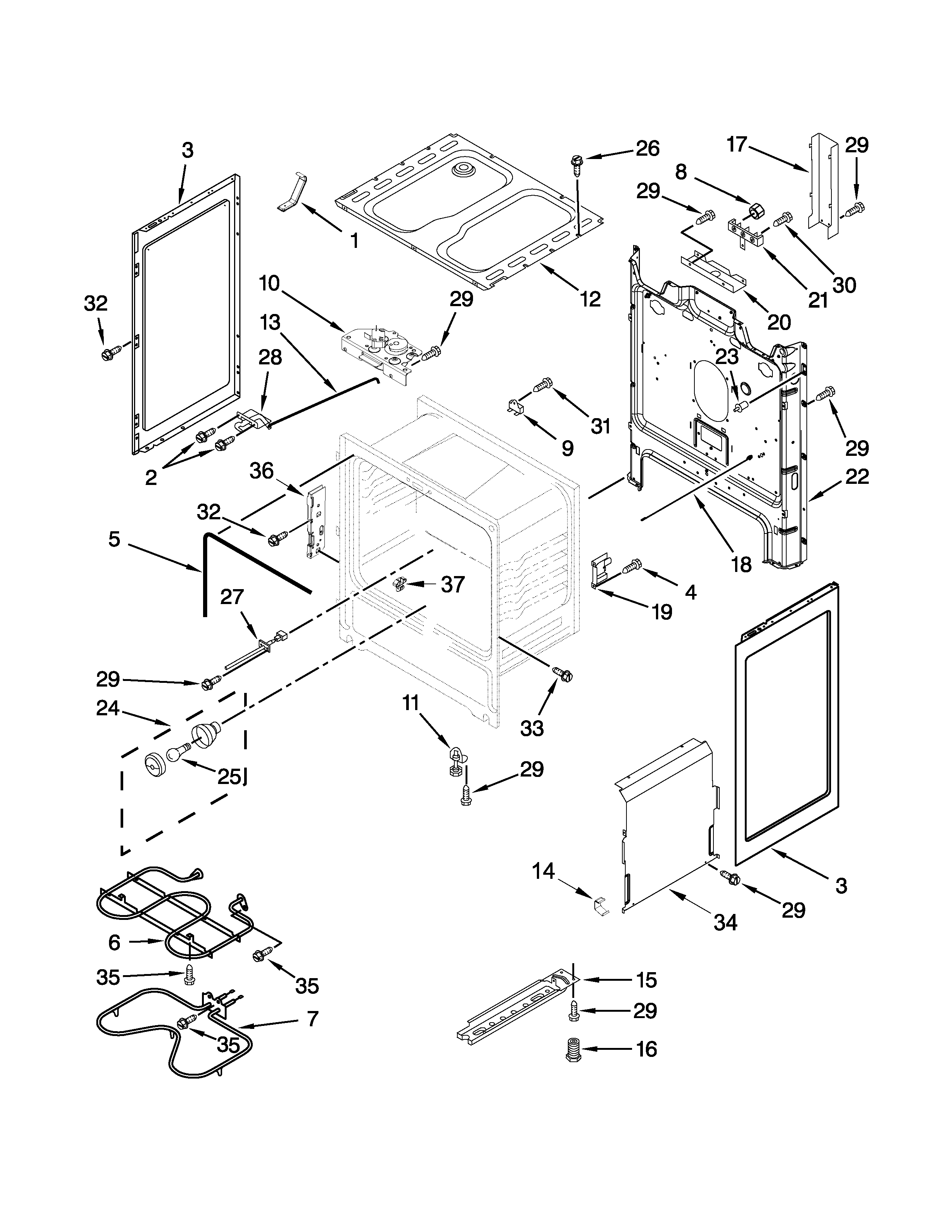 Maytag YMER7660WS2 chassis parts diagram