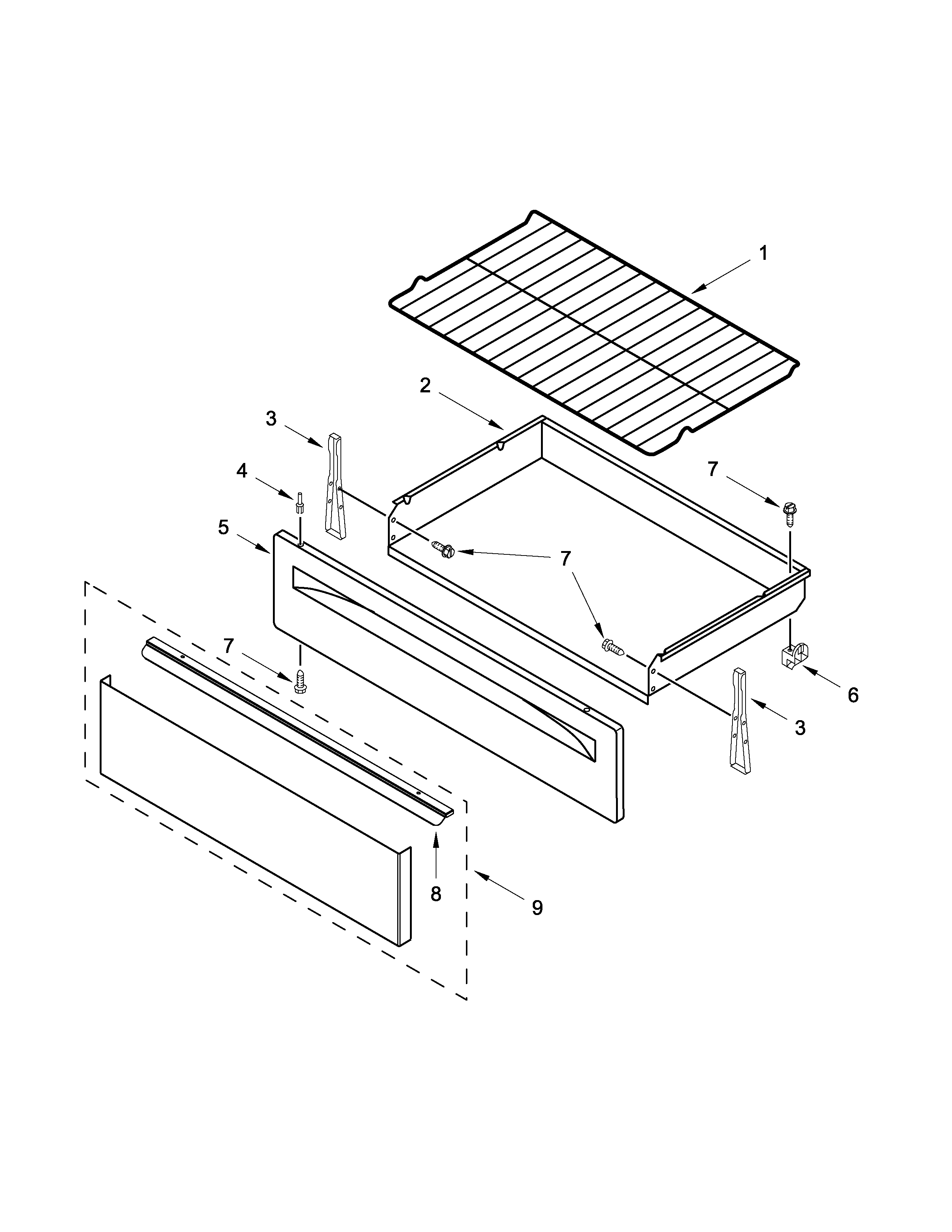 Maytag YMER7660WS2 drawer parts diagram