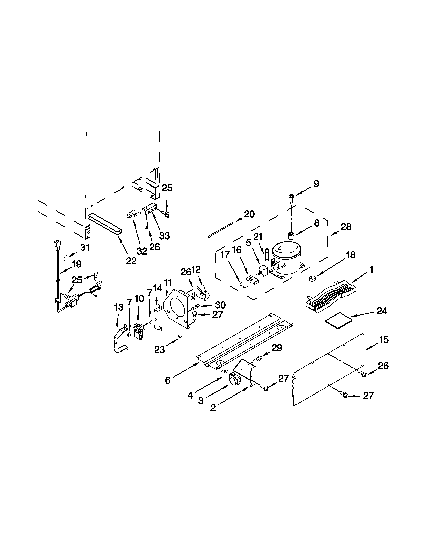 Jenn-Air JUW24FRACX00 unit parts diagram
