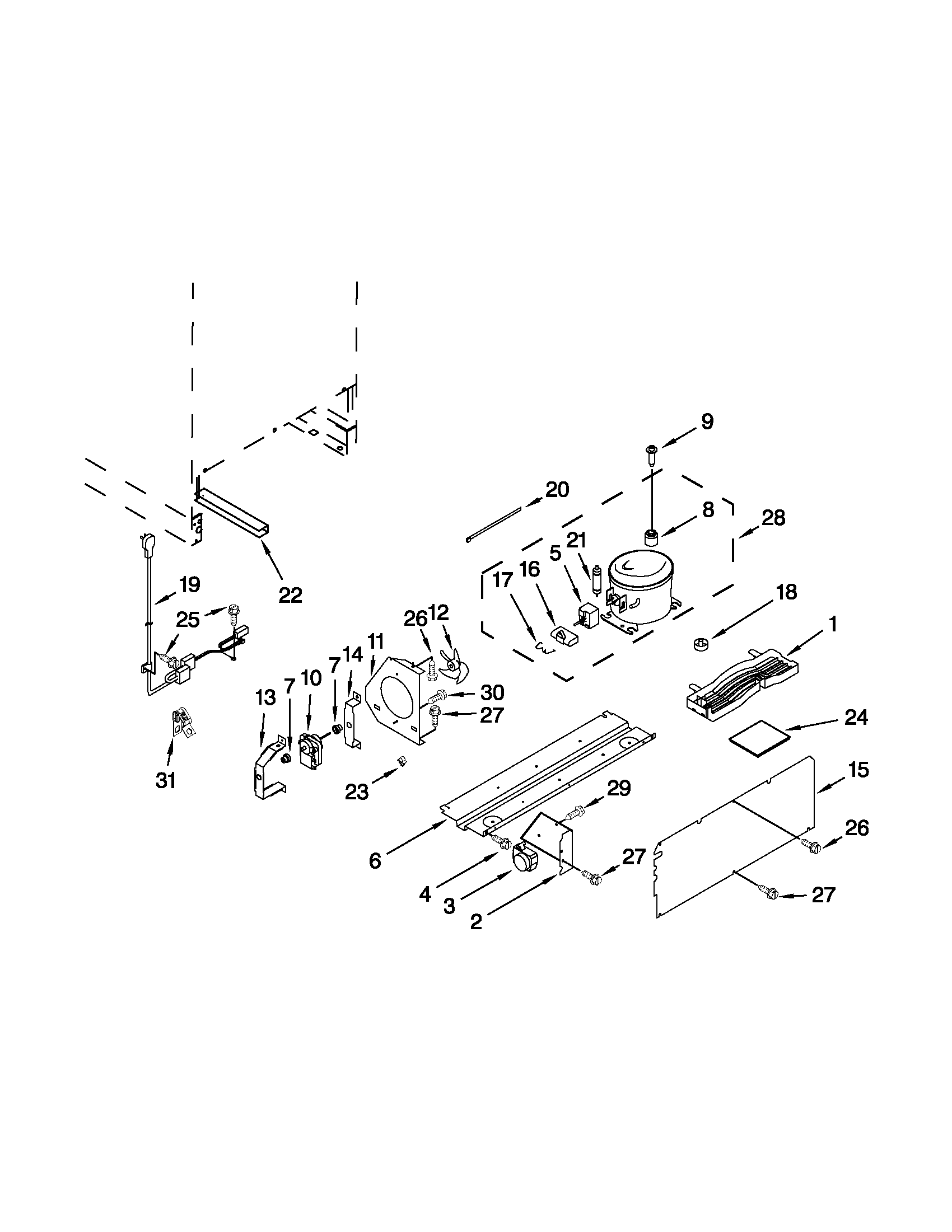 Jenn-Air JUB24FLARS00 unit parts diagram