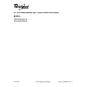 Whirlpool WFG710H0AE0 cover sheet diagram
