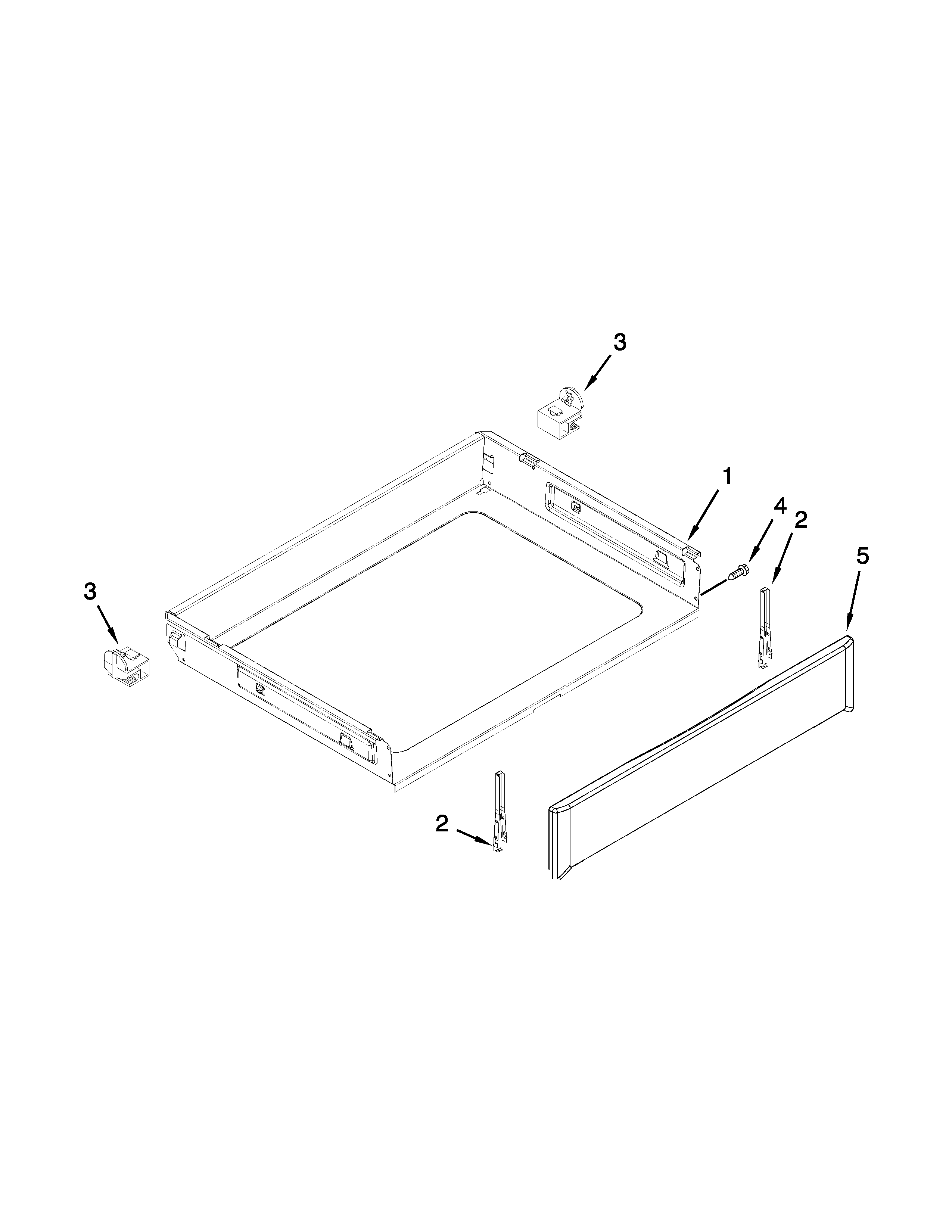 Whirlpool WFG710H0AS0 drawer and broiler parts diagram