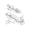 Whirlpool WRS325FDAW01 motor and ice container parts diagram