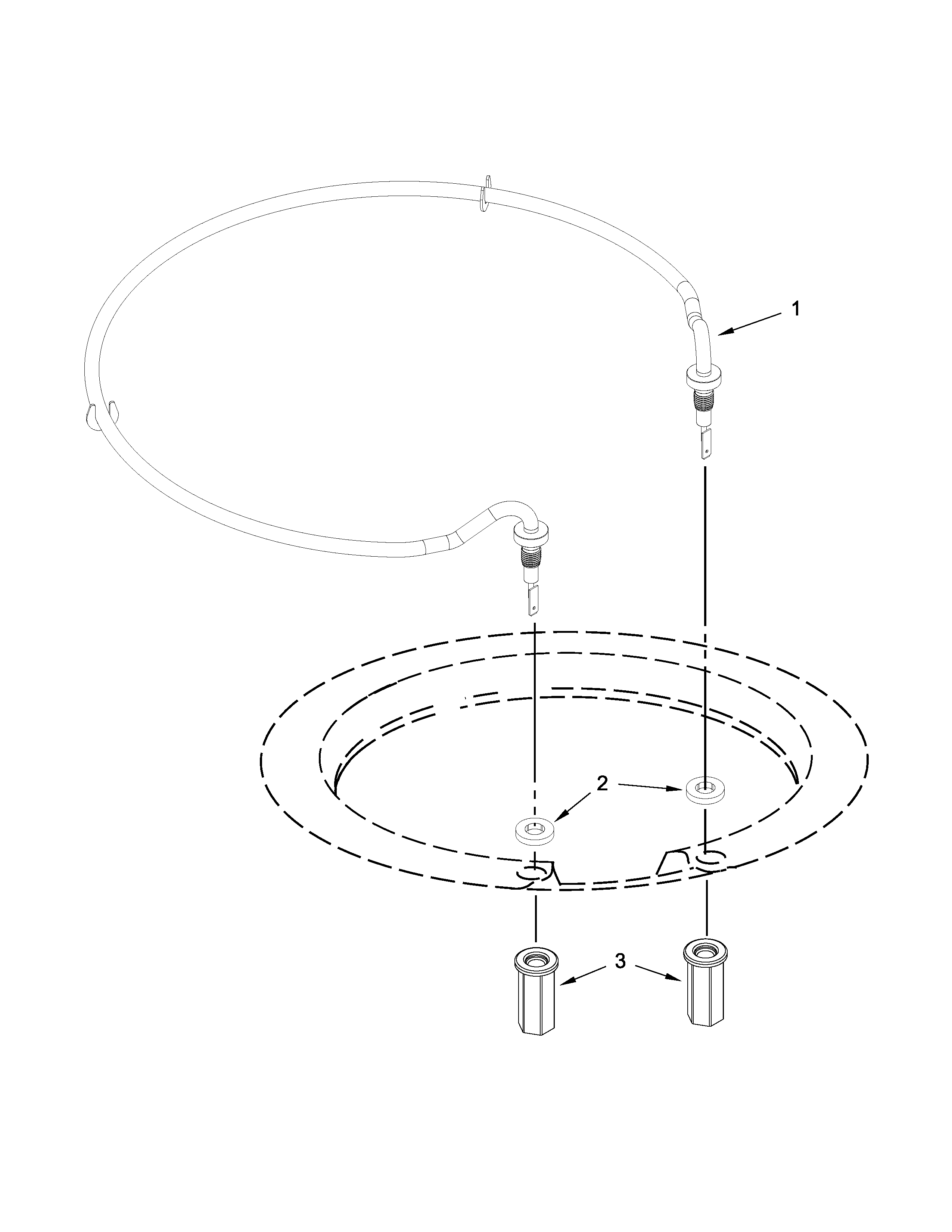 KitchenAid KUDE20FBWH1 heater parts diagram