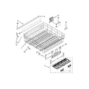 Whirlpool WDT910SAYH3 upper rack and track parts diagram