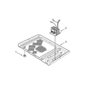 Amana AMC2206BAS06 base plate and convection parts diagram