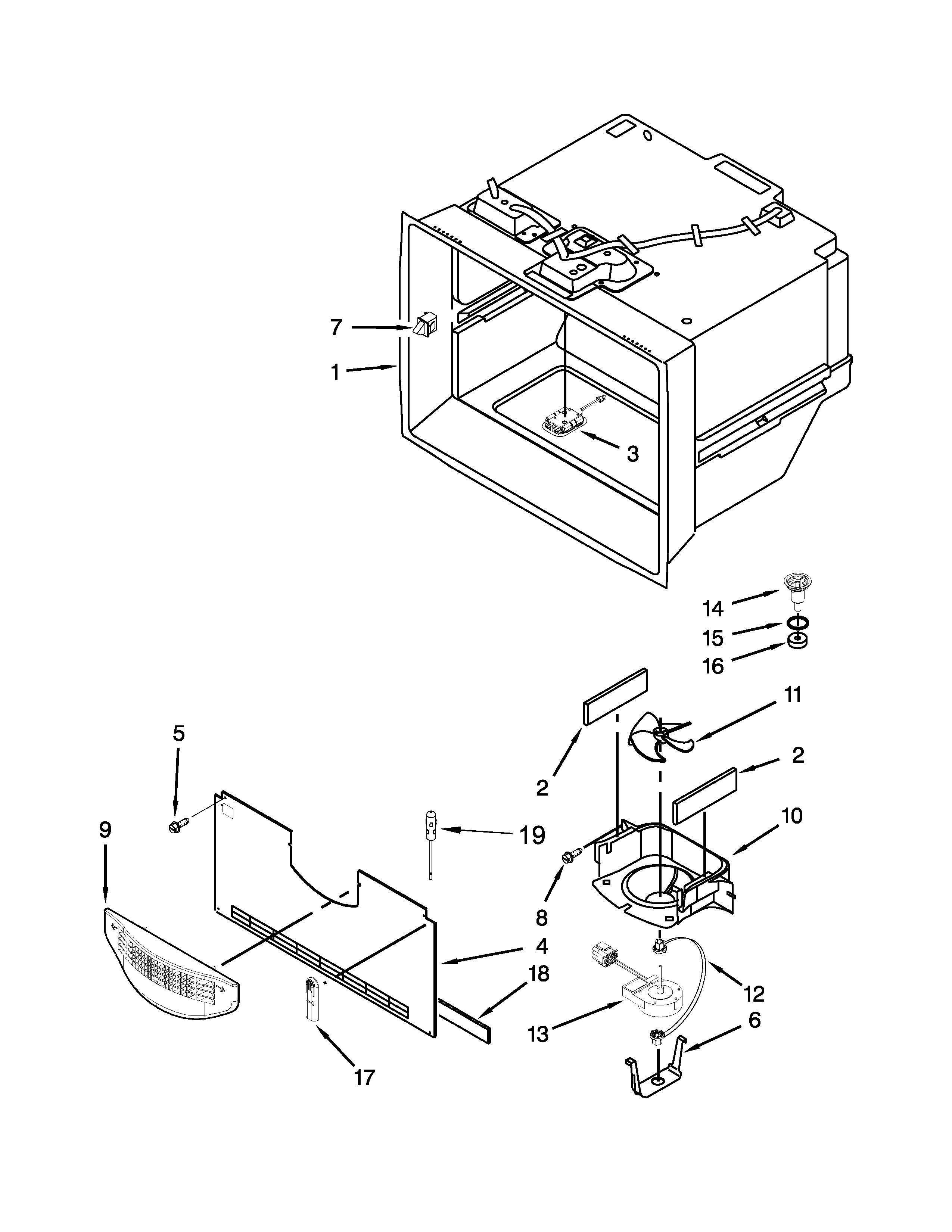 Maytag MFT2673BEW11 freezer liner parts diagram